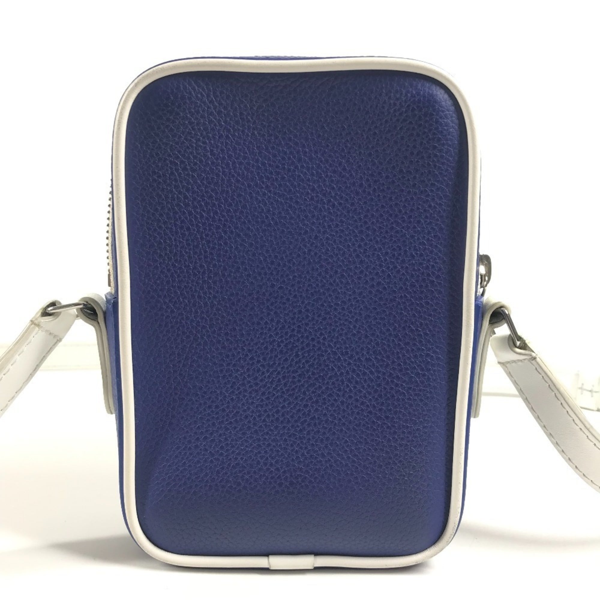 Louis Vuitton Blue White Leather Shoulder Bag (Pre-Owned)
