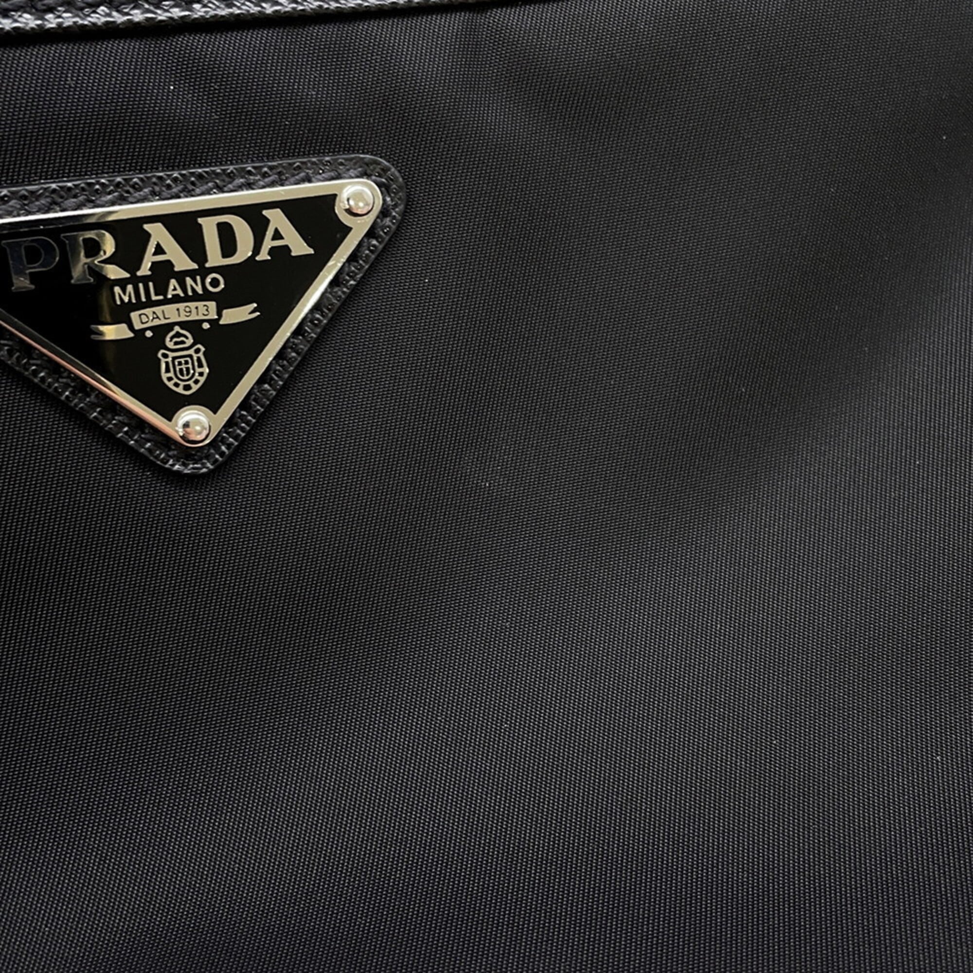Prada Black Nylon Handbag Shoulder Bag (Pre-Owned)