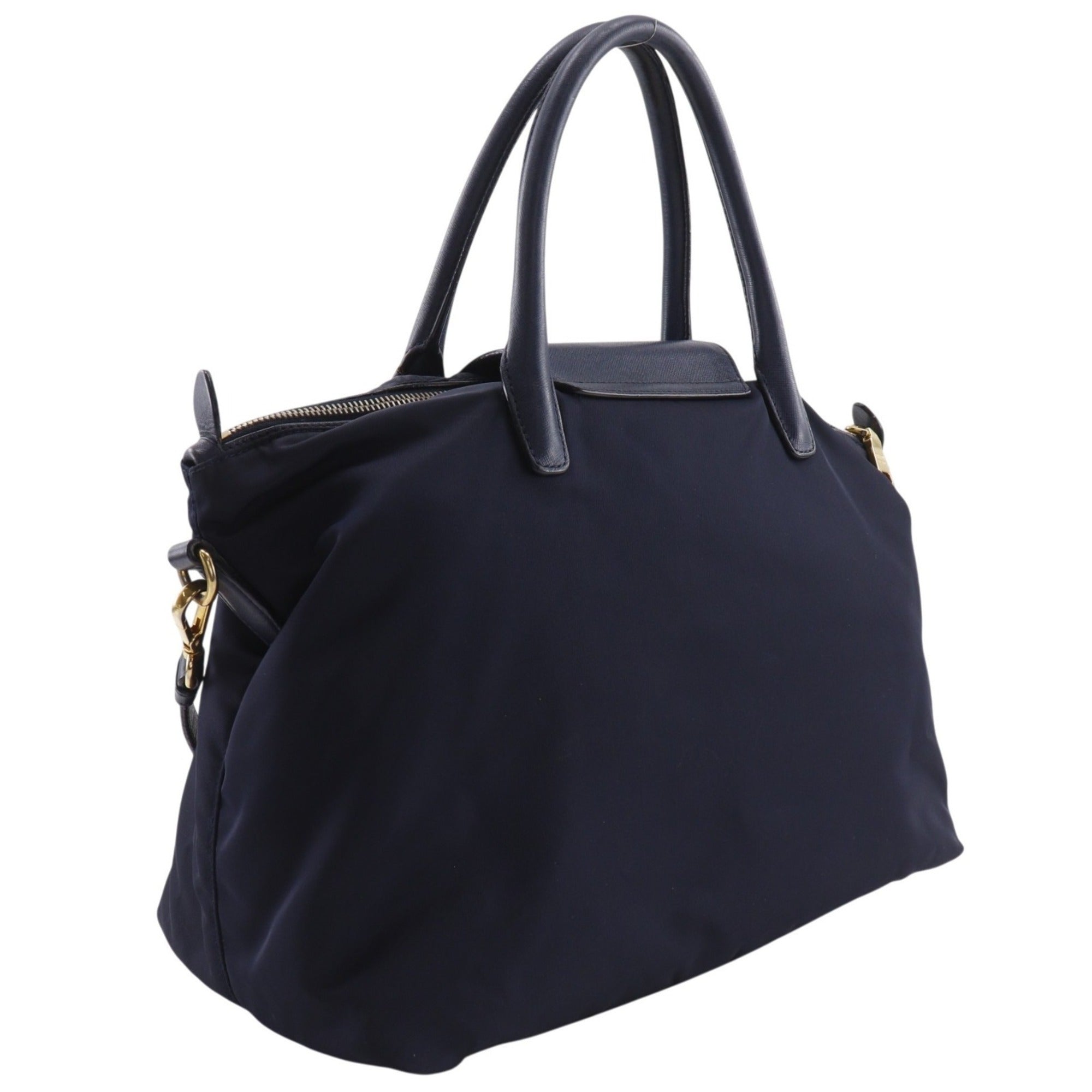 Prada Navy Nylon Handbag (Pre-Owned)