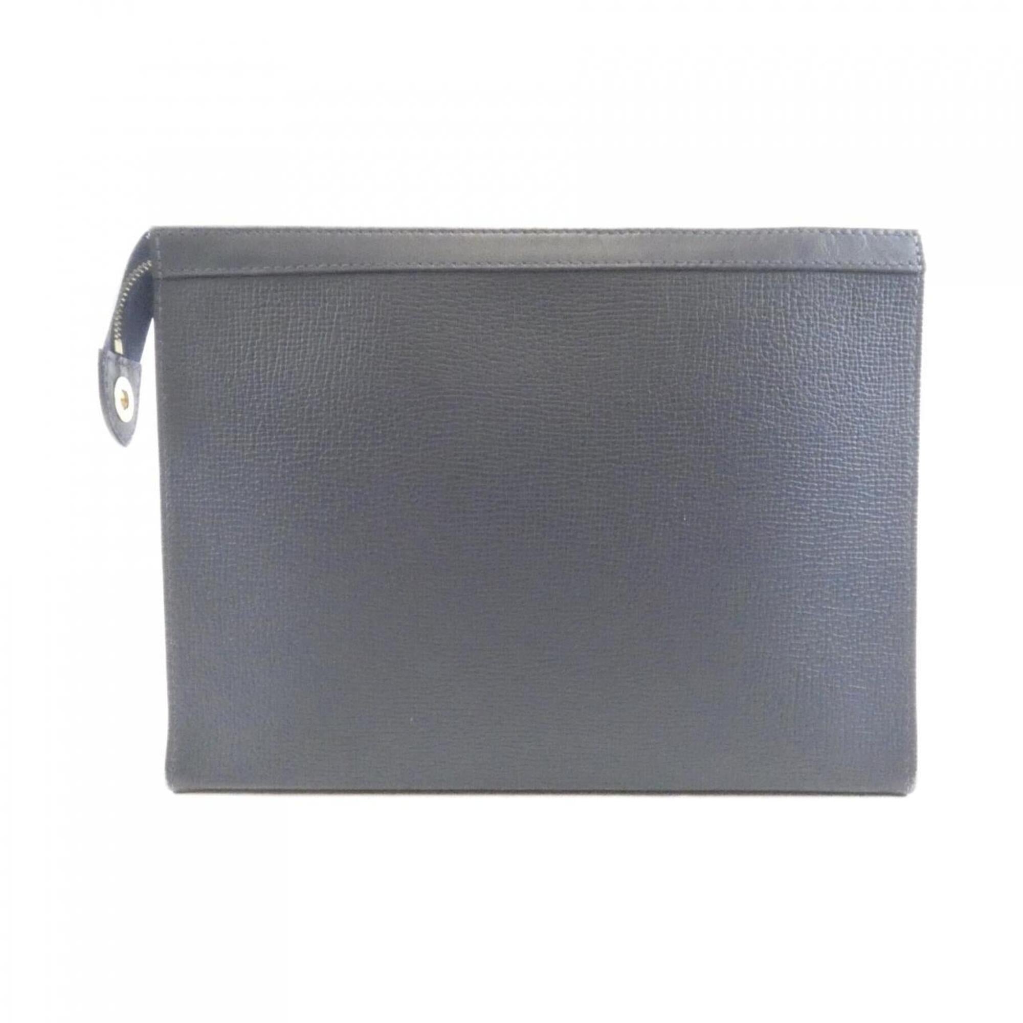 Louis Vuitton Blue Denim Canvas Leather Handbag Pochette (Pre-Owned)