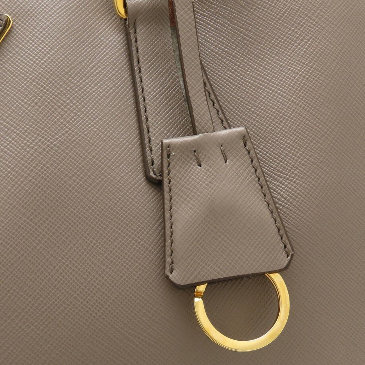 Prada Saffiano Grayish Leather Tote Bag (Pre-Owned)