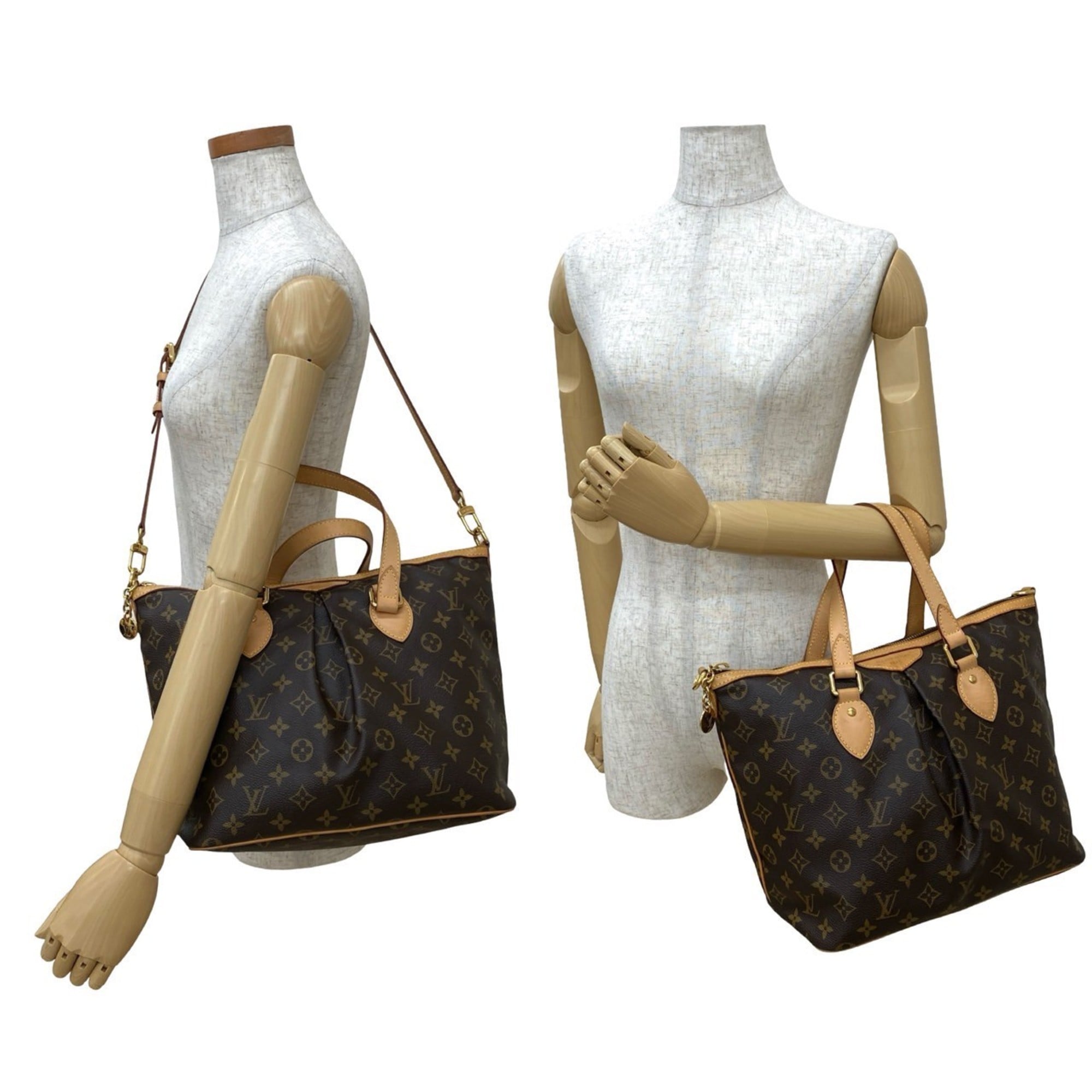 Louis Vuitton Brown Leather Pvc Handbag Shoulder Bag (Pre-Owned)