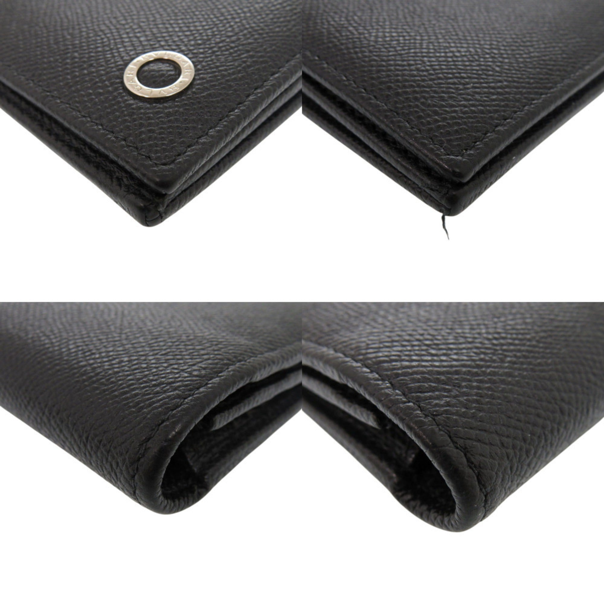 Bvlgari Black Leather Coin Purse/Coin Case (Pre-Owned)