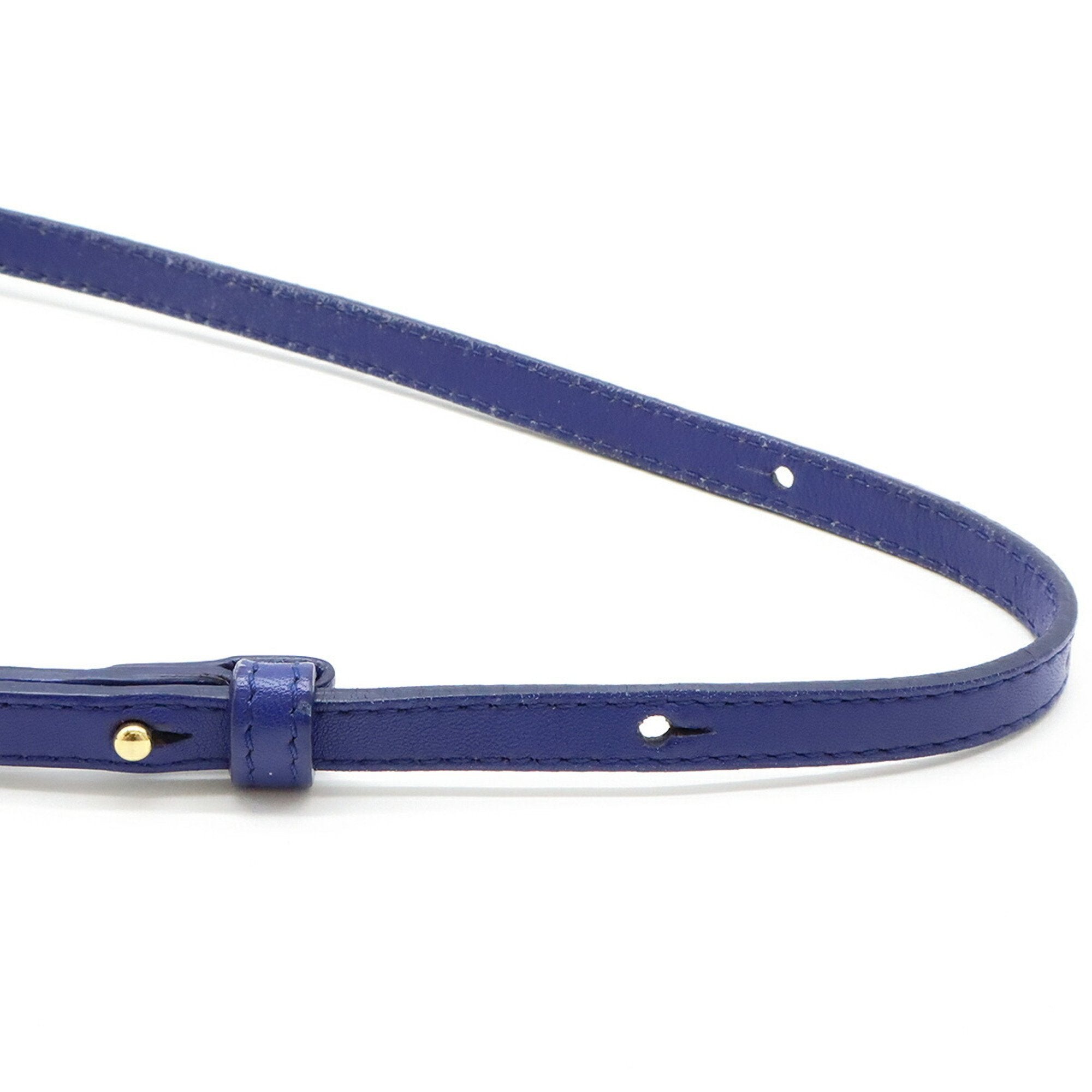 Celine Blue Leather Pochette Shoulder Bag (Pre-Owned)