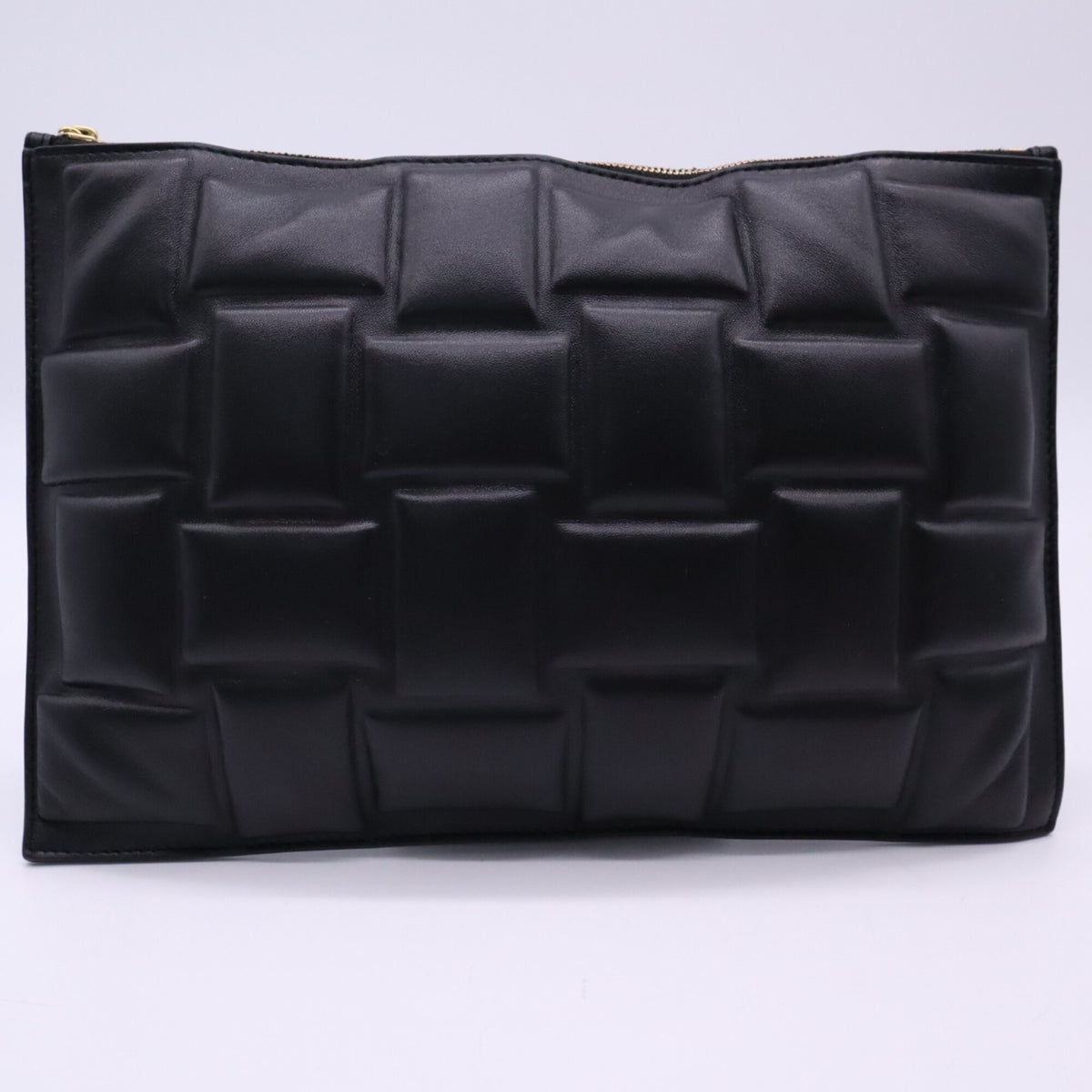 Bottega Veneta Black Leather Clutch Bag (Pre-Owned)
