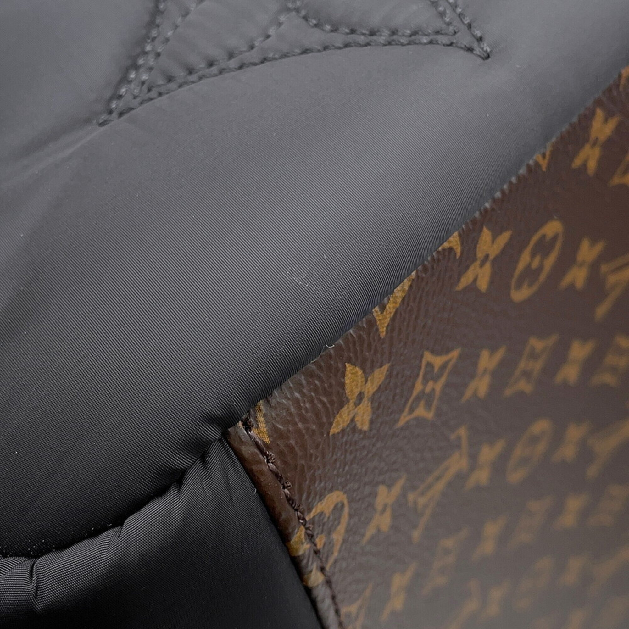 Louis Vuitton Black Noir Nylon Monogram Handbag Tote Bag (Pre-Owned)
