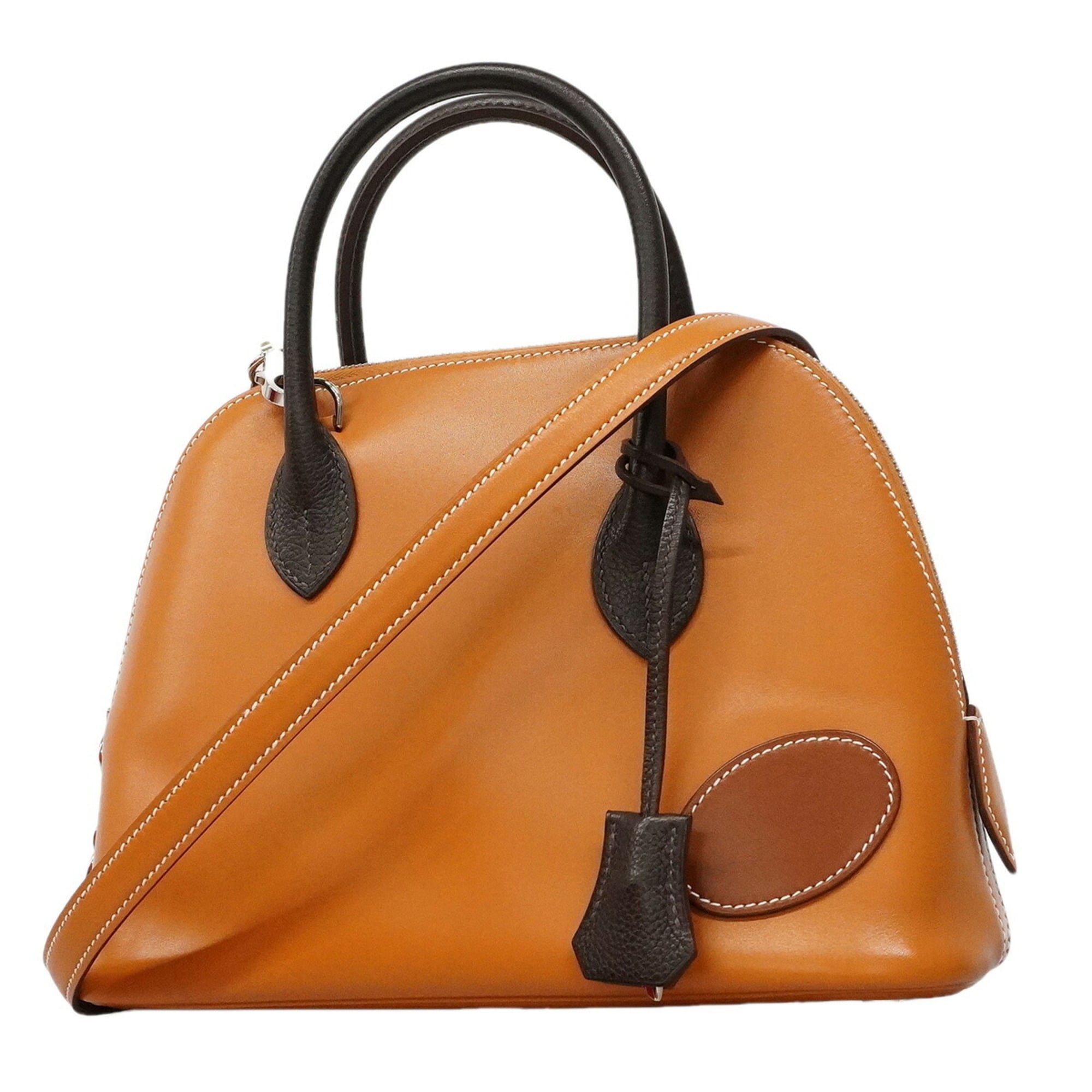 Hermes Gold Havane Natural Sable Barenia Leather Swift Leather Handbag (Pre-Owned)