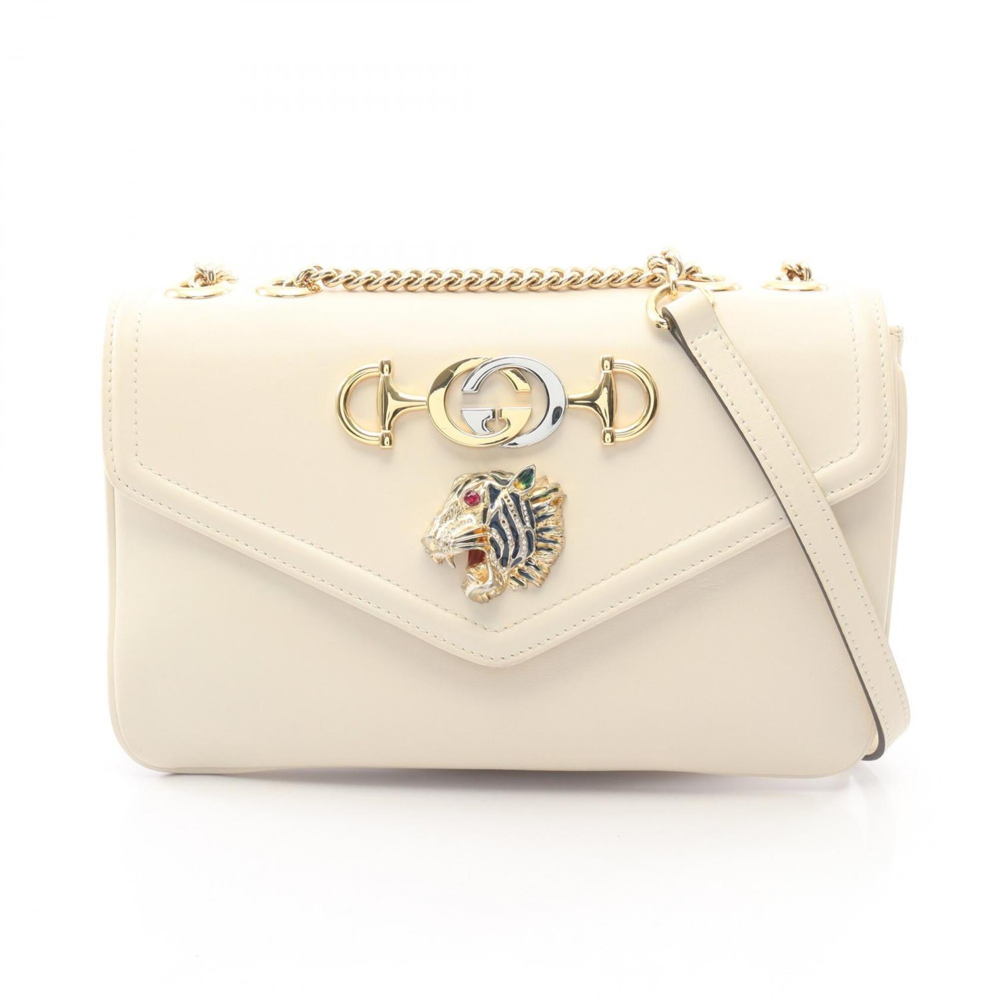 Gucci White Leather Shoulder Bag (Pre-Owned)