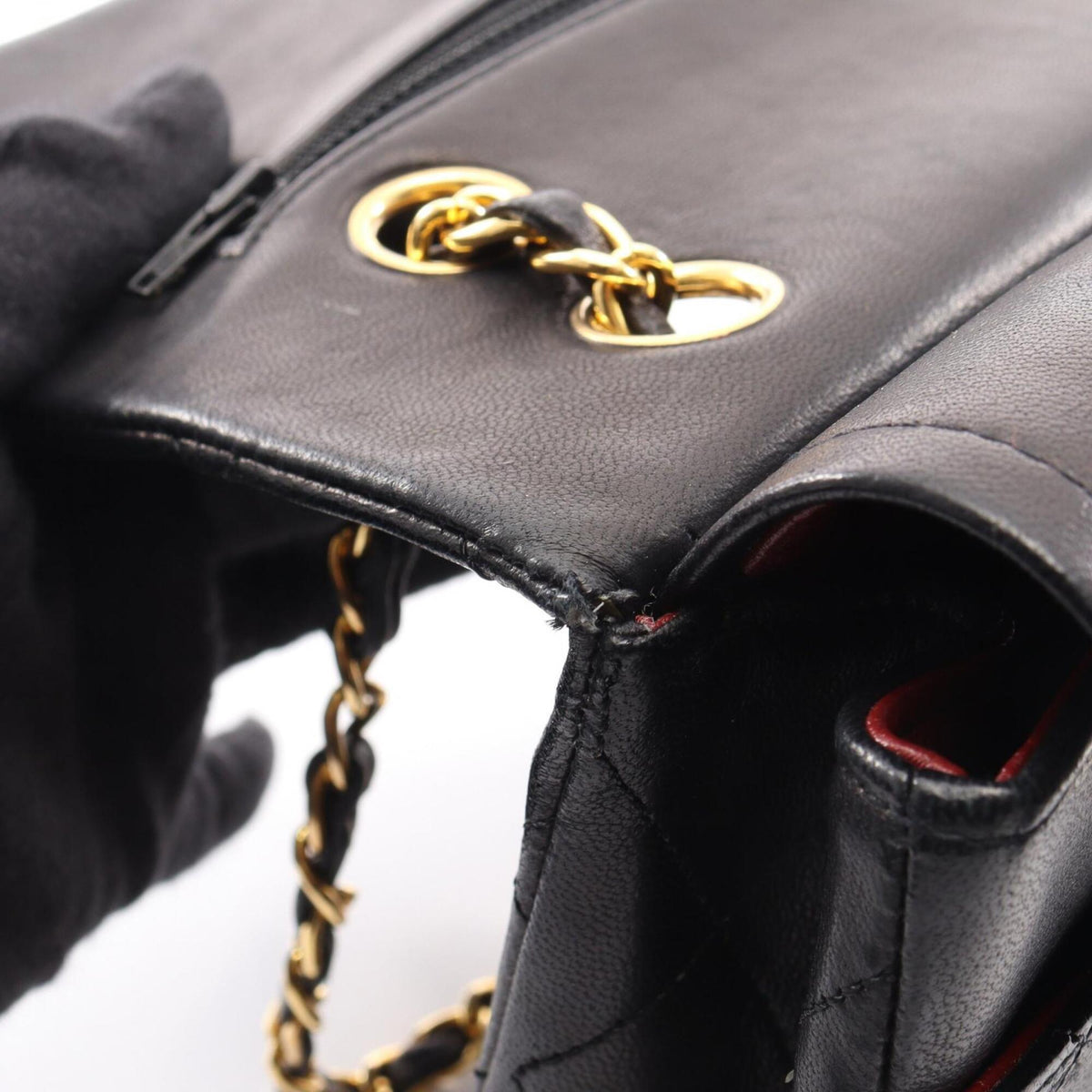 Chanel Black Leather Handbag Shoulder Bag (Pre-Owned)