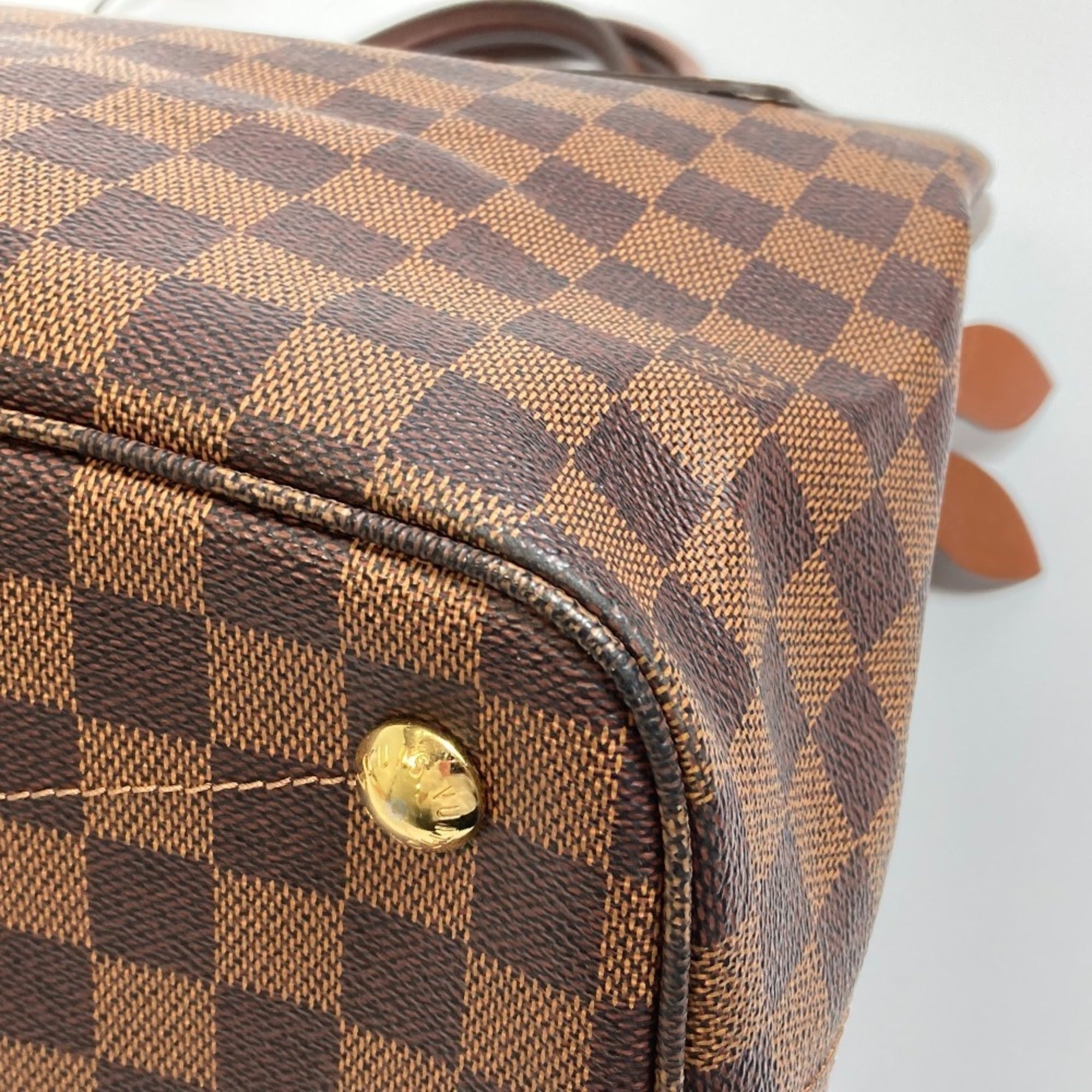 Louis Vuitton Brown Damier Canvas Handbag Tote Bag (Pre-Owned)