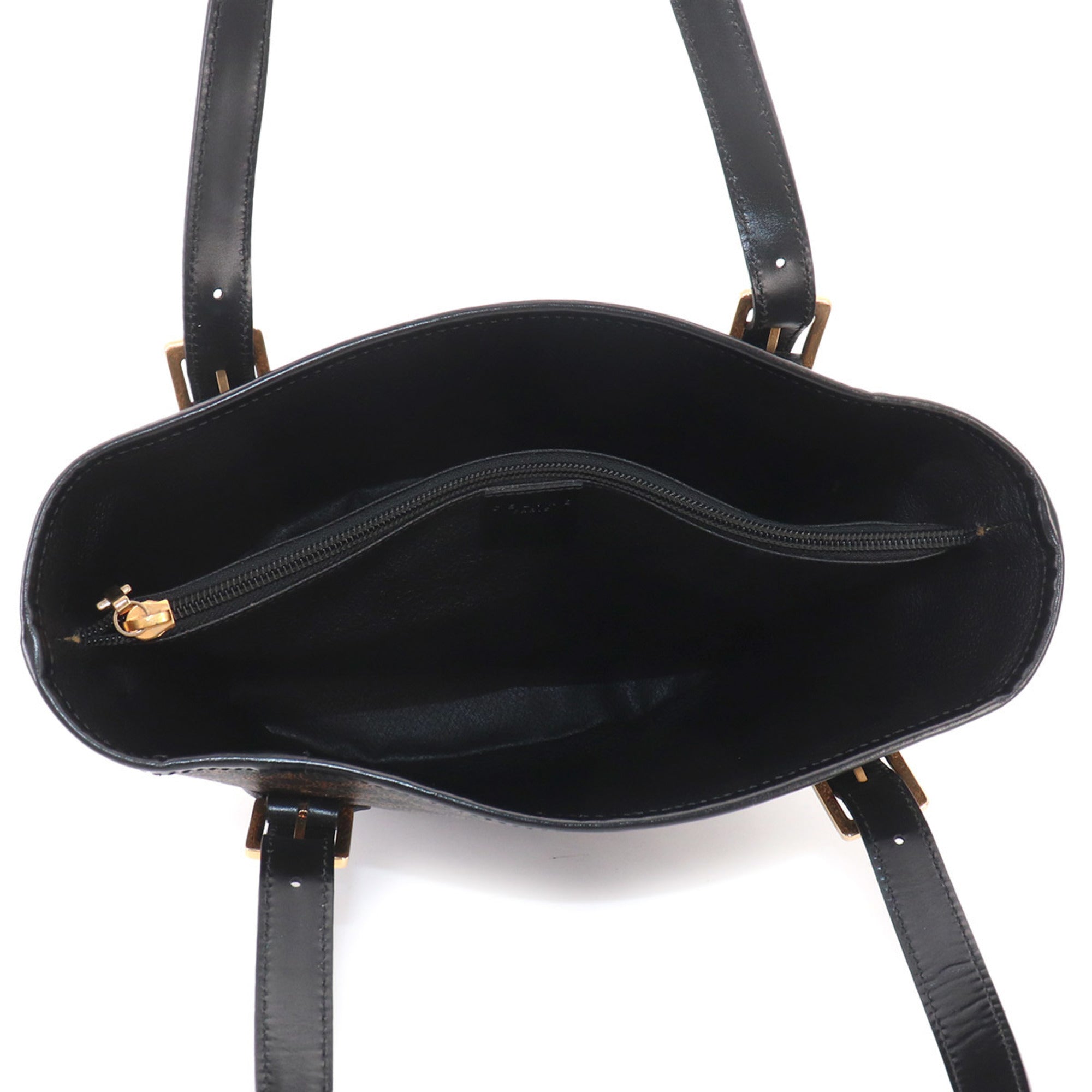 Celine Black Brown Leather Pvc Handbag Tote Bag (Pre-Owned)
