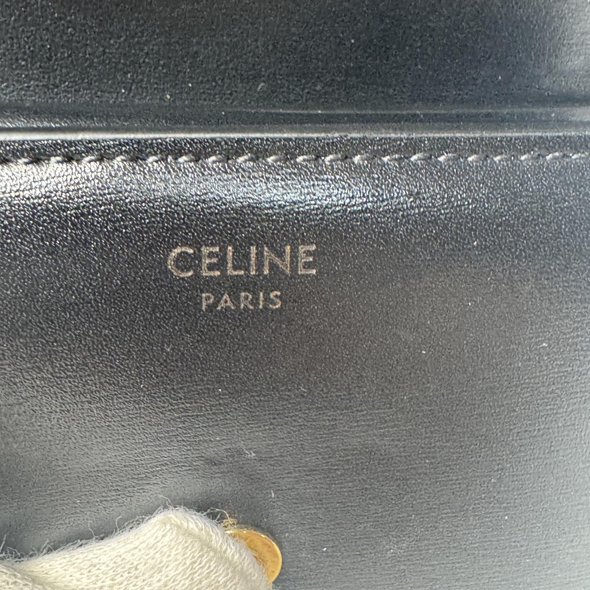 Celine Black Leather Wallet (Tri-Fold) (Pre-Owned)
