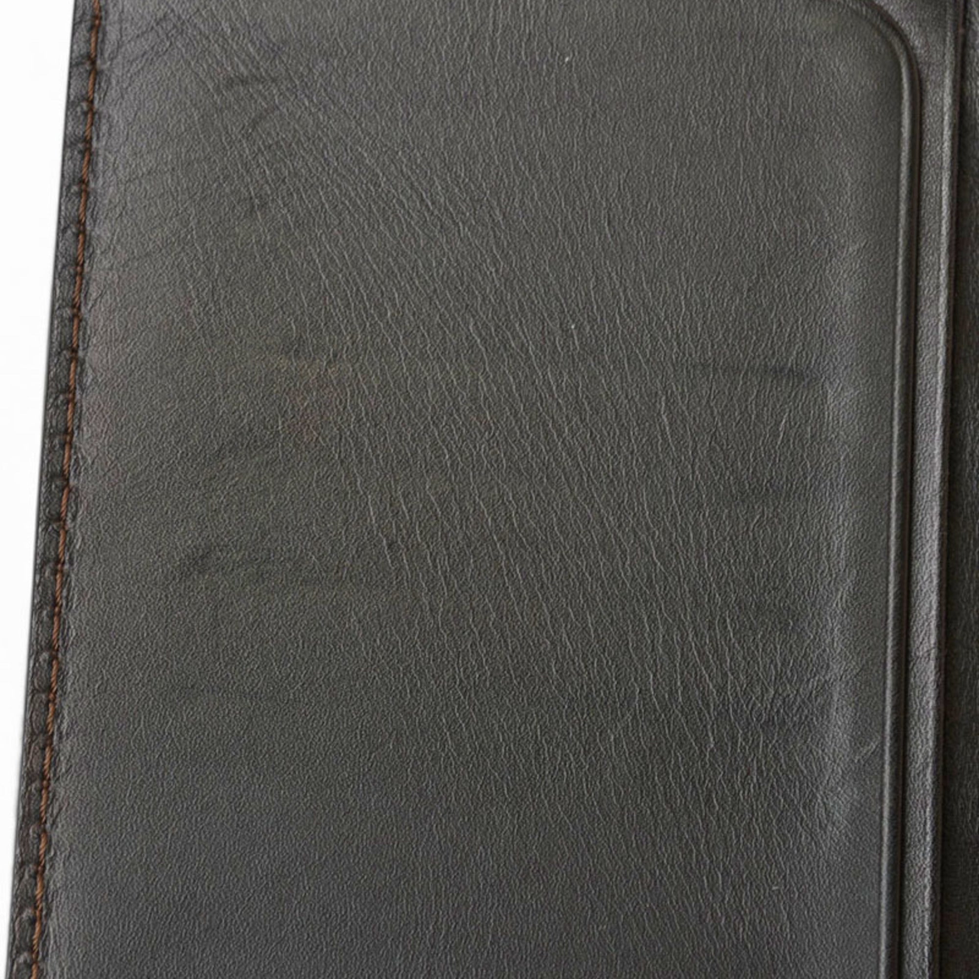 Louis Vuitton Utah Coffee Dark Brown Utah Leather Long Wallet (Bi-Fold) (Pre-Owned)