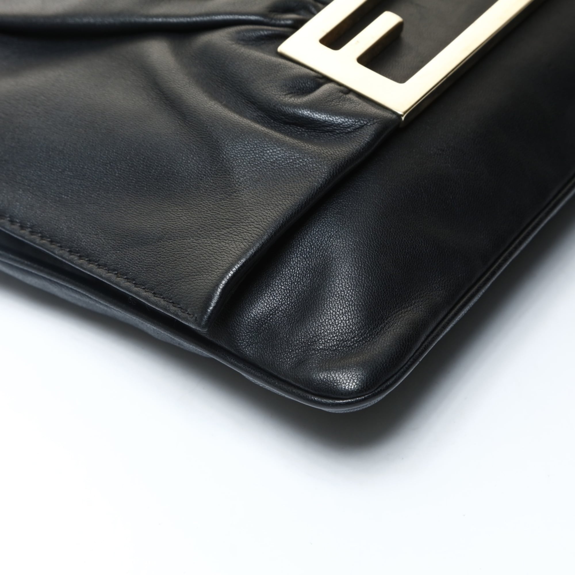 Fendi Black Leather Shoulder Bag (Pre-Owned)