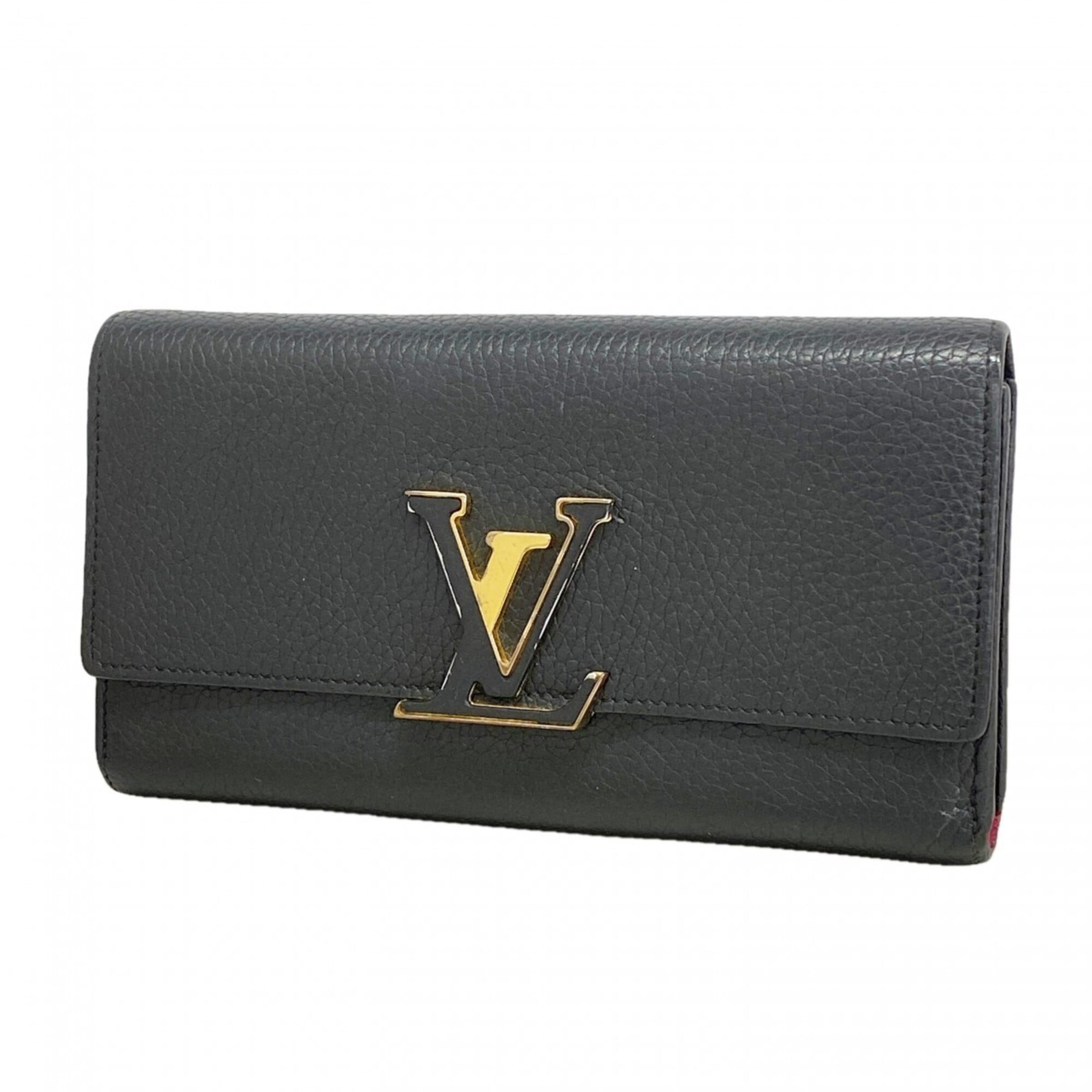 Louis Vuitton Noir Long Wallet (Bi-Fold) (Pre-Owned)