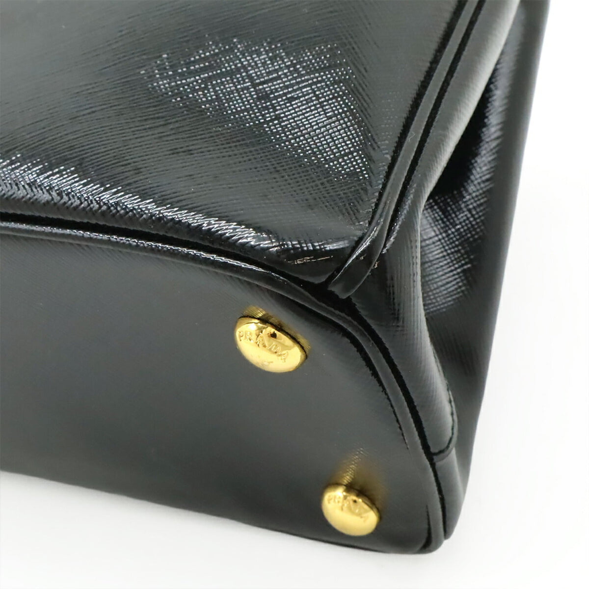 Prada Black Nero Patent Leather Handbag Shoulder Bag (Pre-Owned)