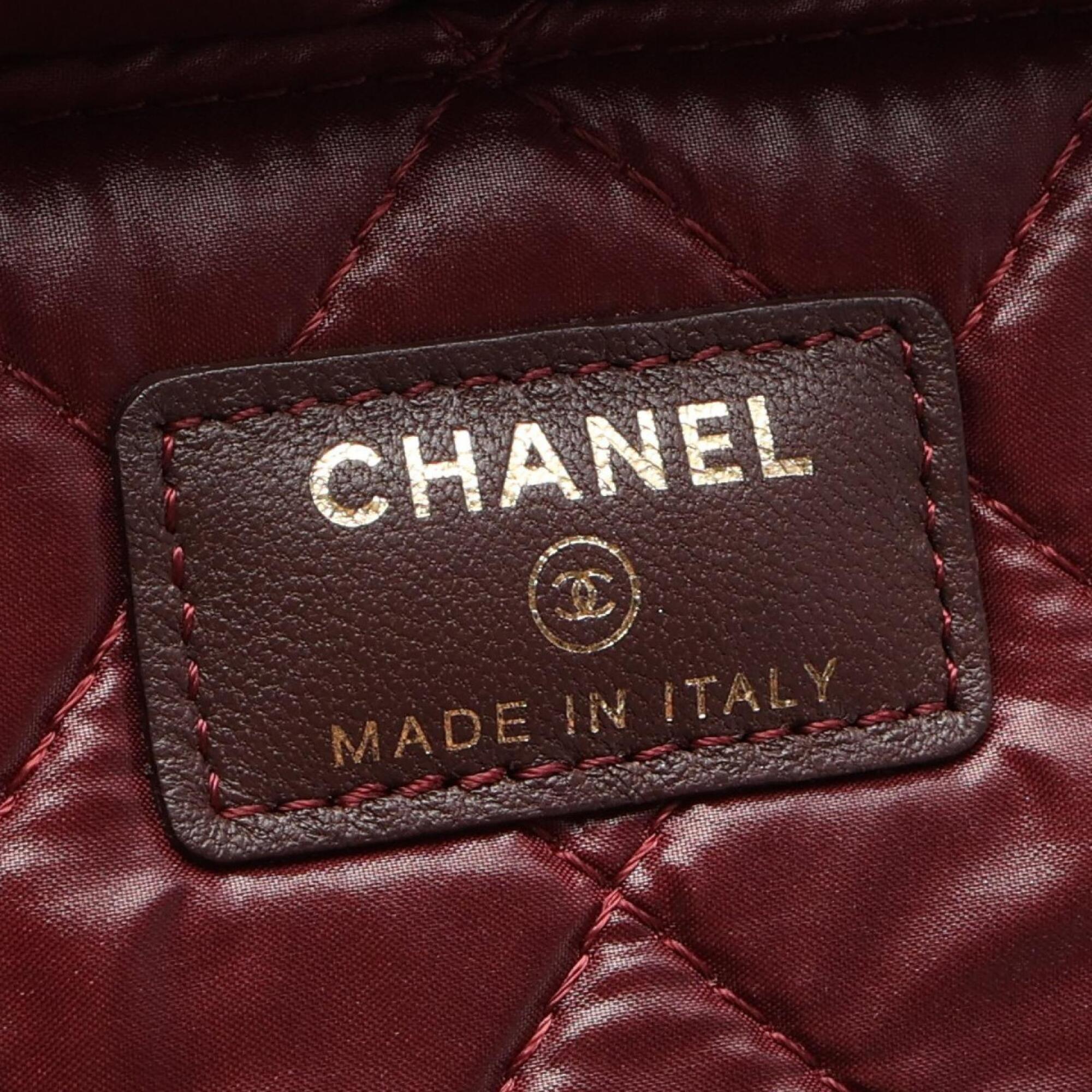Chanel Black Leather Handbag Vanity Bag (Pre-Owned)