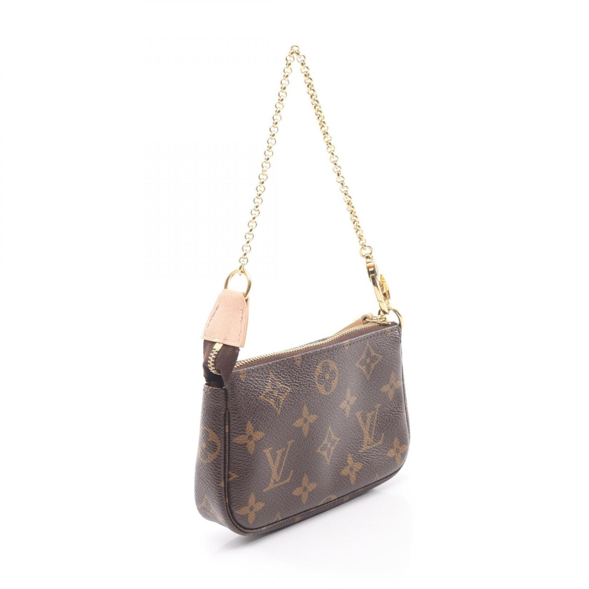 Louis Vuitton Brown Multi-Color Monogram Coated Canvas Leather Handbag Pochette (Pre-Owned)