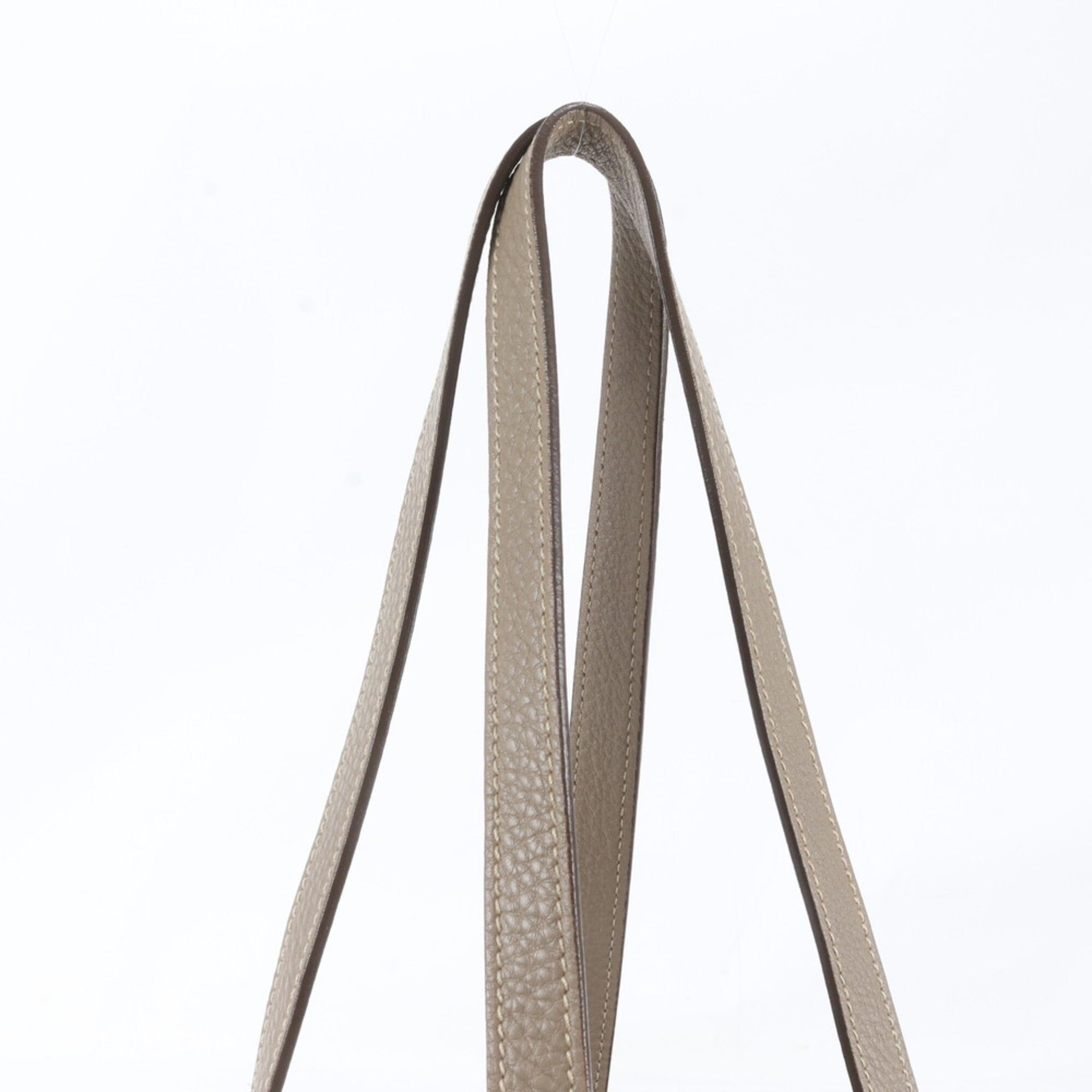 Prada Grayish Leather Handbag Shoulder Bag Tote Bag (Pre-Owned)