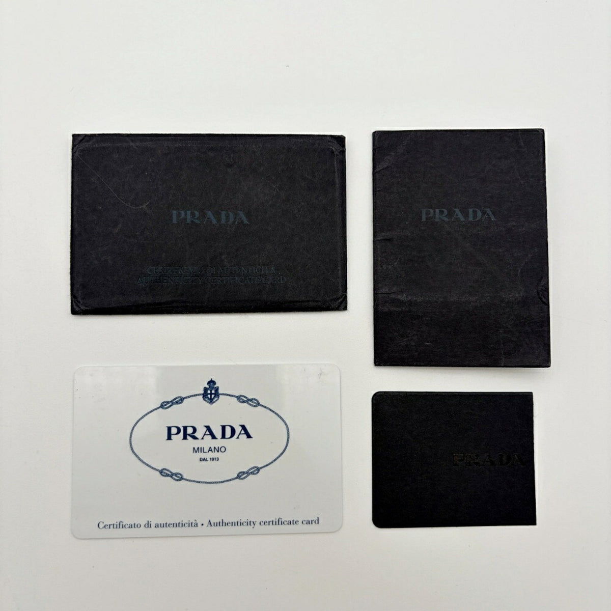 Prada Blue Leather Shoulder Bag Tote Bag (Pre-Owned)