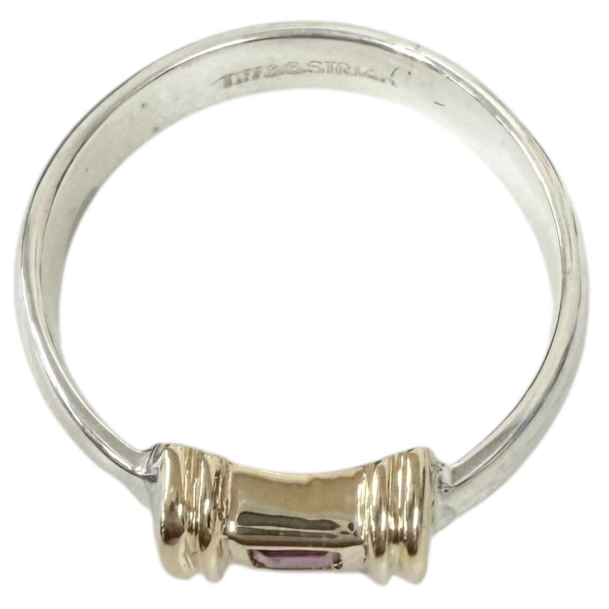 Tiffany Gold Silver Silver 925 Band Ring (Pre-Owned)