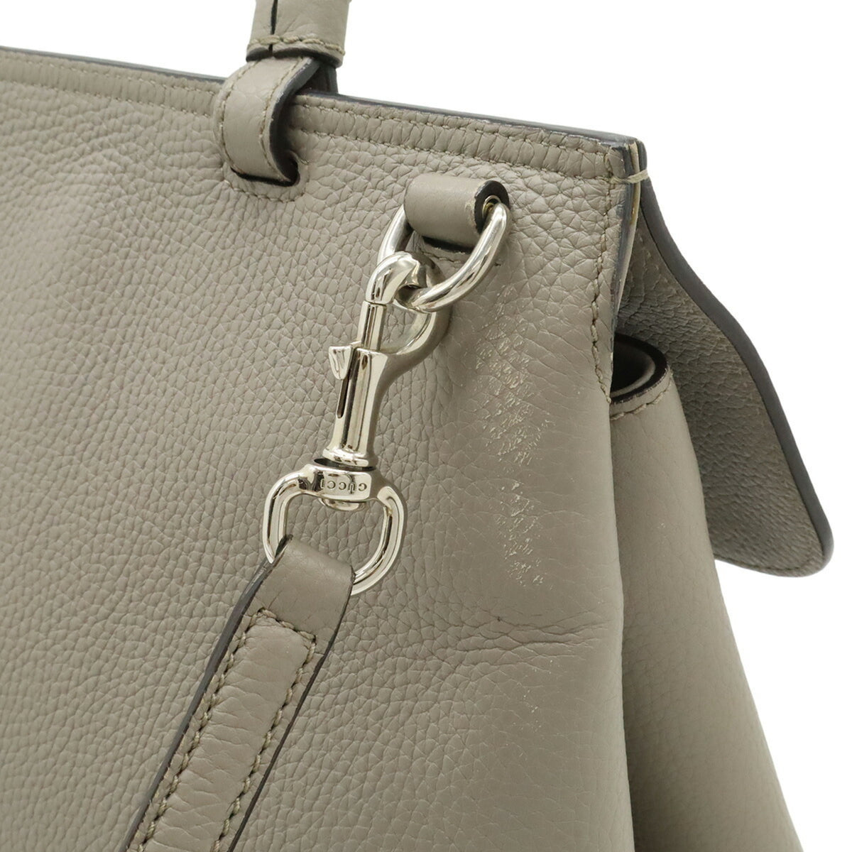 Gucci Gray Bamboo Handbag Shoulder Bag (Pre-Owned)