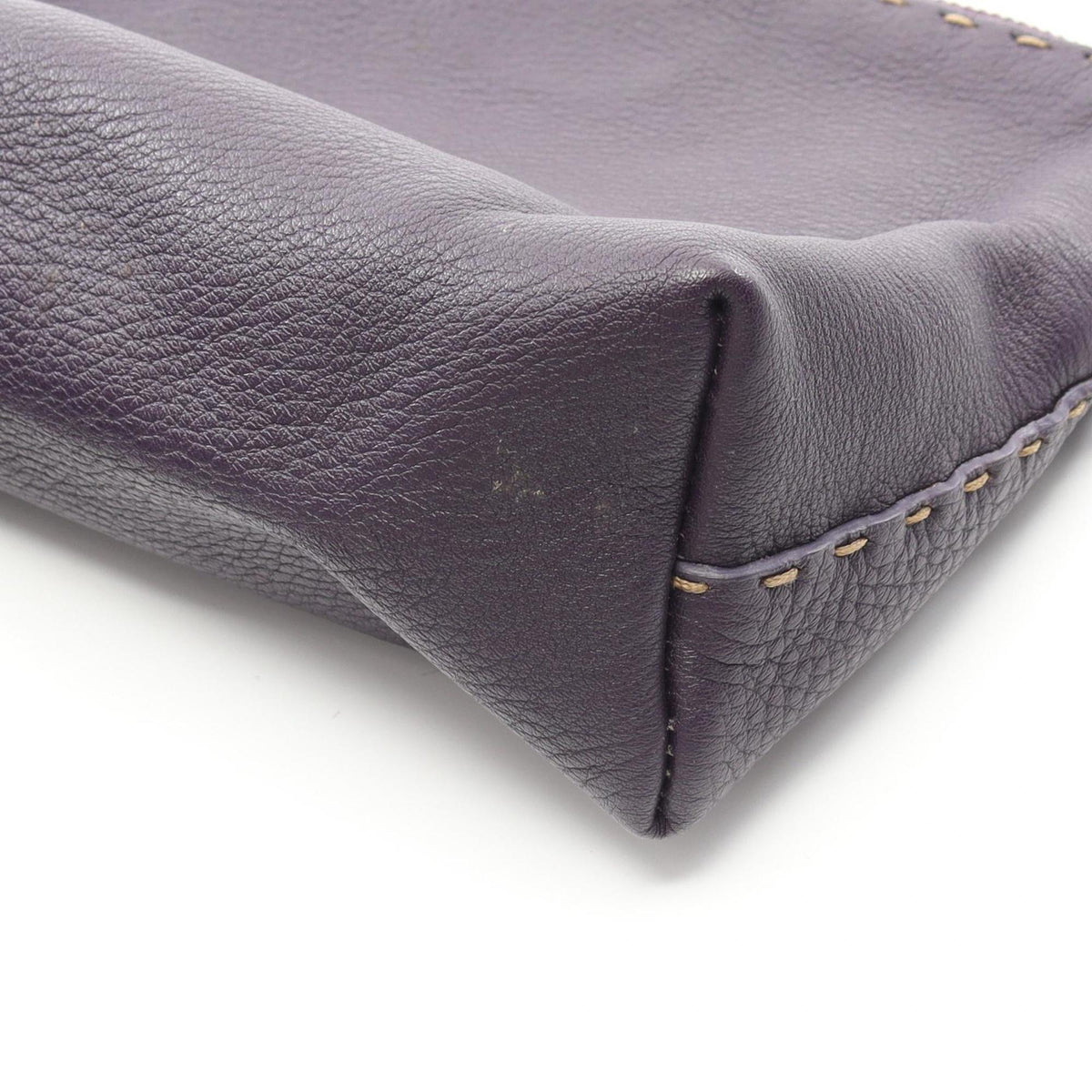 Fendi Purple Leather Pouch (Pre-Owned)