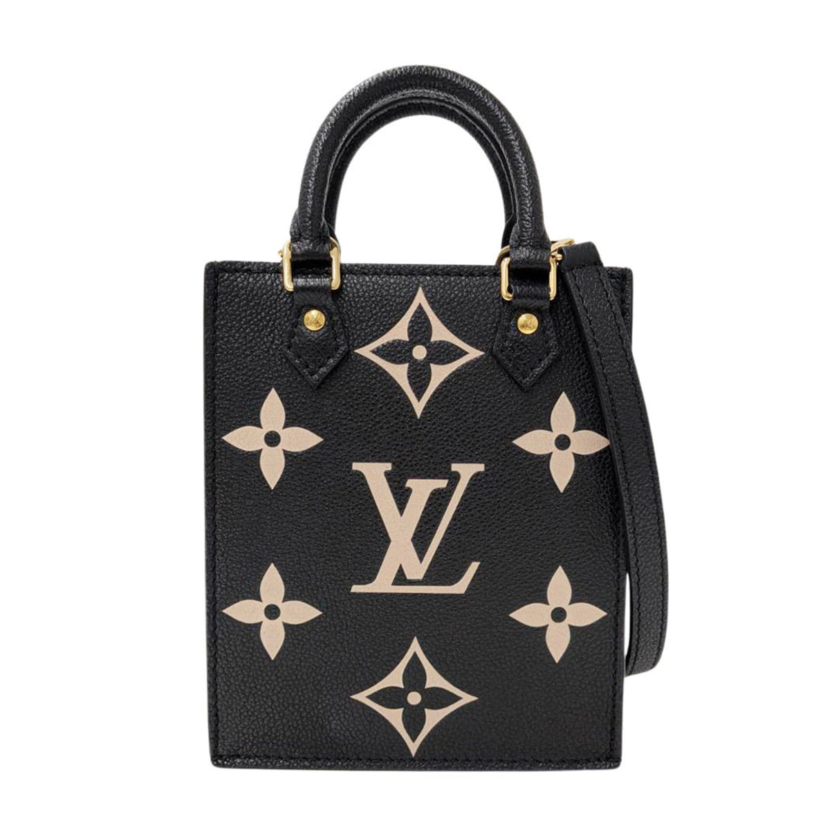 Louis Vuitton Beige Black Monogram Empreinte Handbag Shoulder Bag (Pre-Owned)