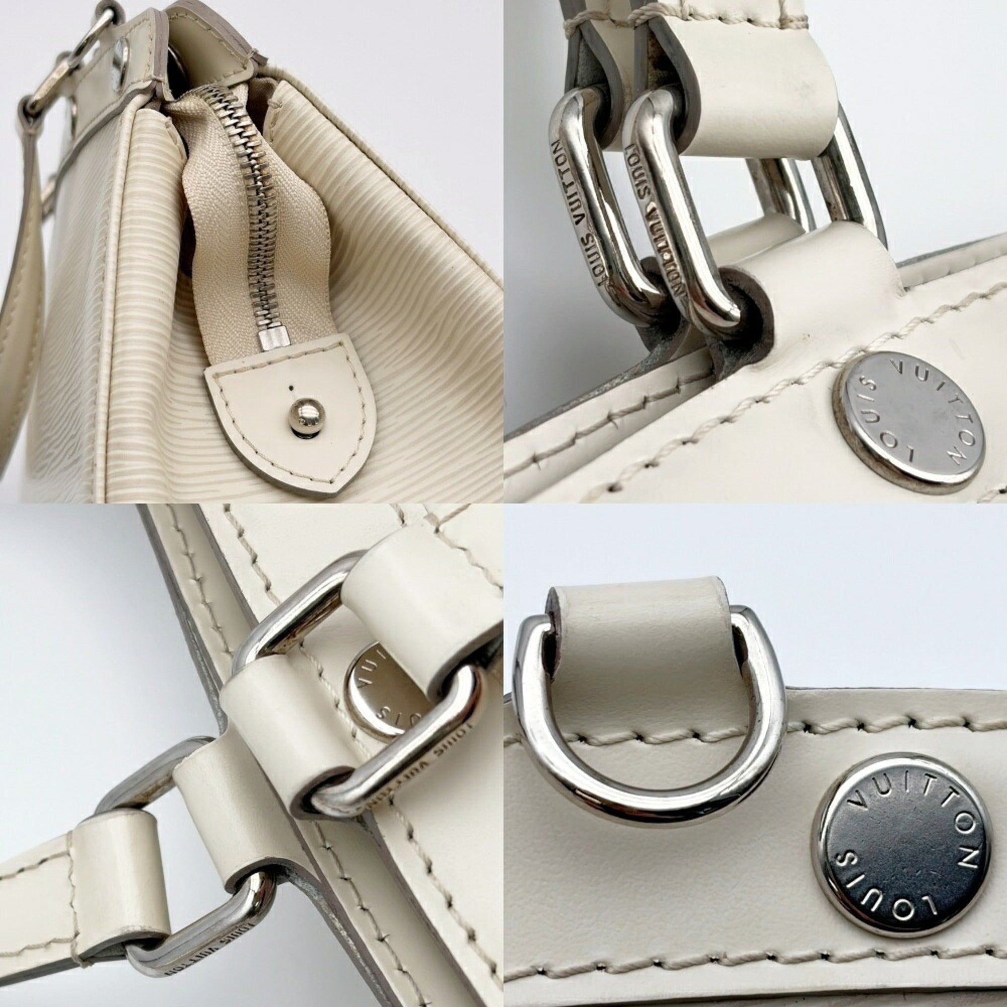 Louis Vuitton Lv Off White Epi Leather Shoulder Bag (Pre-Owned)