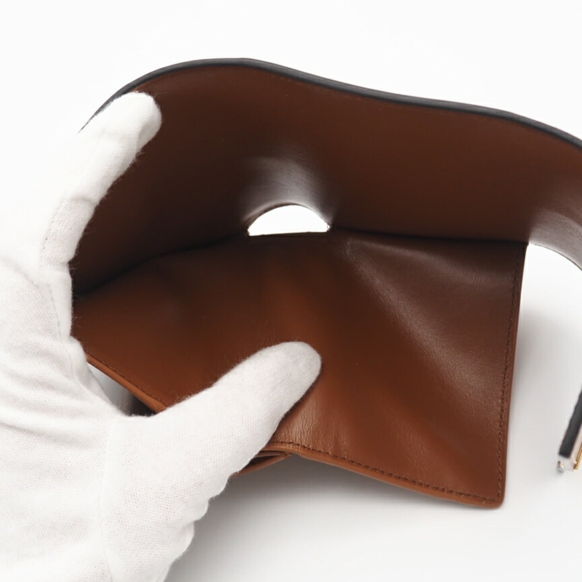 Celine Brown Satin Wallet (Tri-Fold) (Pre-Owned)