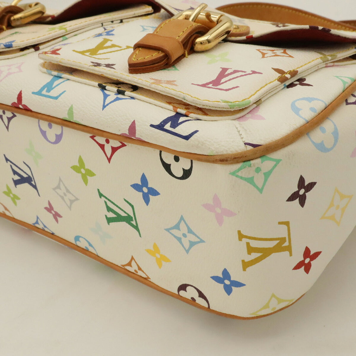 Louis Vuitton Blanc Monogram Canvas Shoulder Bag (Pre-Owned)