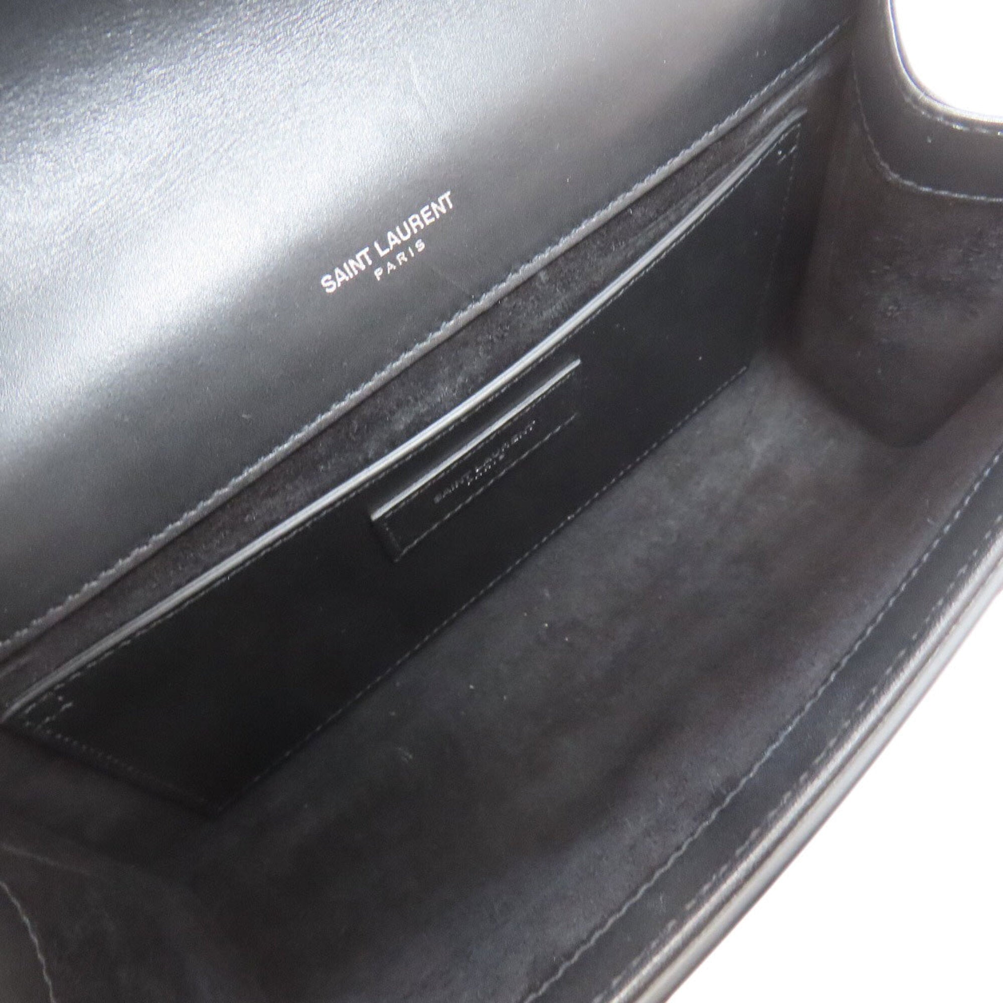 Yves Saint Laurent Black Leather Shoulder Bag (Pre-Owned)