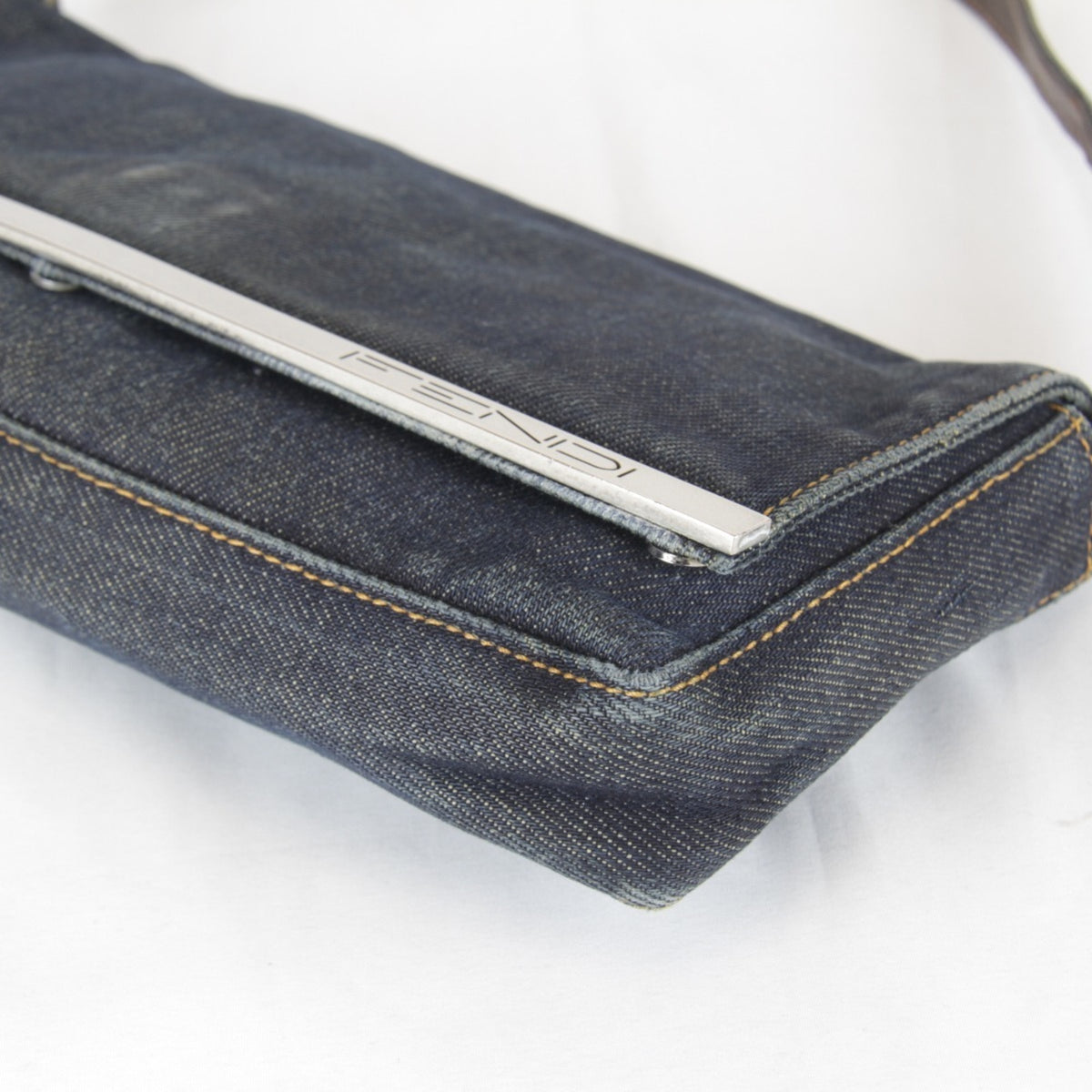 Fendi Navy Denim Shoulder Bag (Pre-Owned)