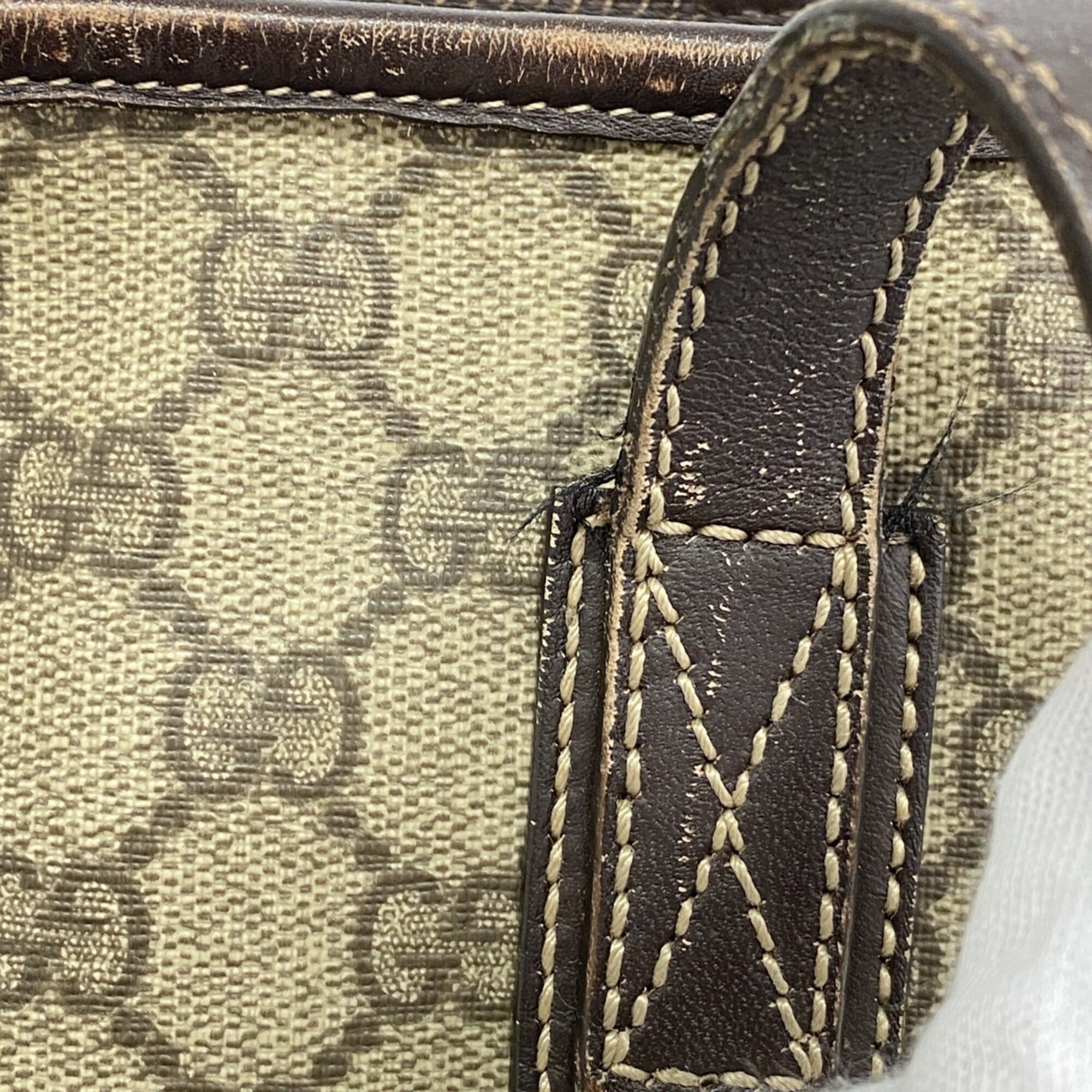 Gucci Beige Brown Pvc Tote Bag (Pre-Owned)