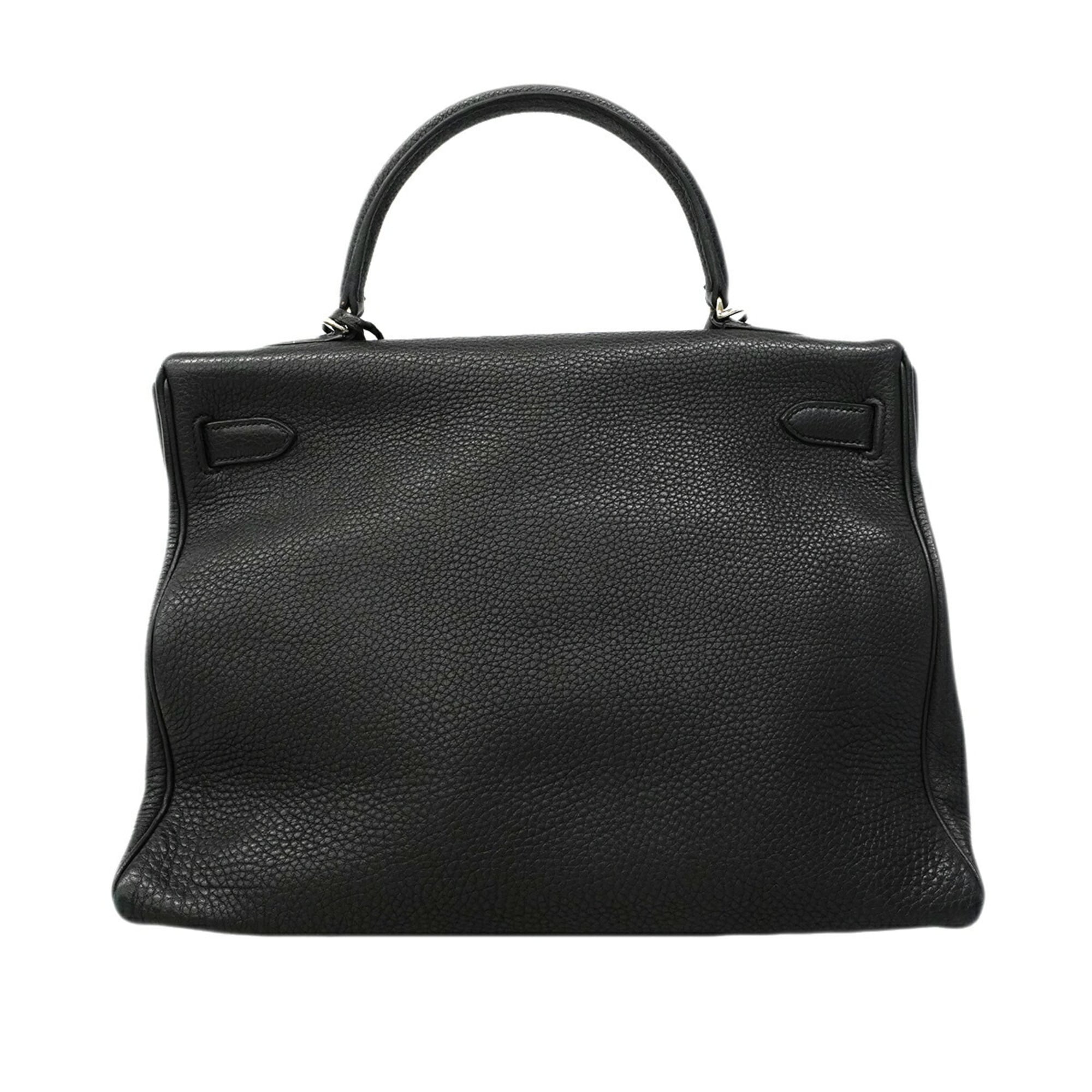 Hermes Black Togo Leather Handbag (Pre-Owned)