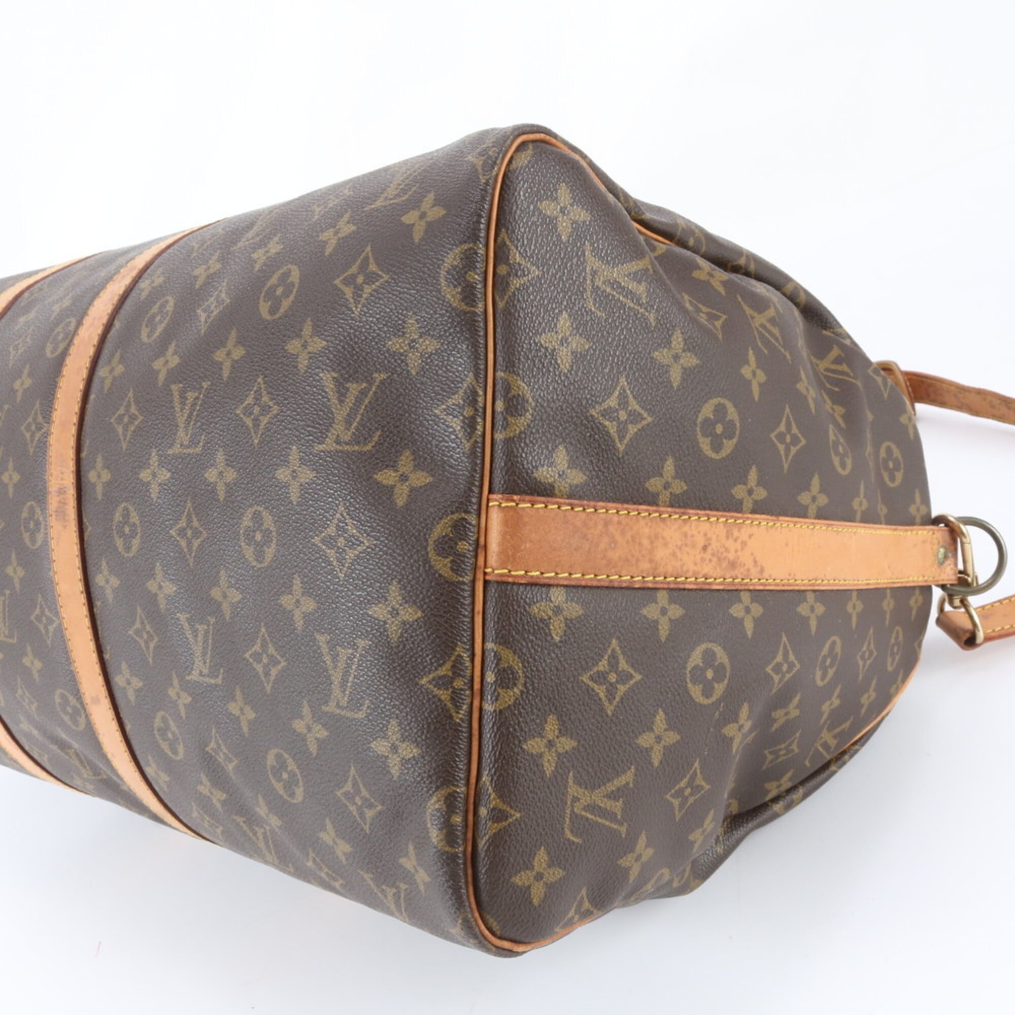 Louis Vuitton Monogram Brown Leather Coated Canvas Handbag (Pre-Owned)