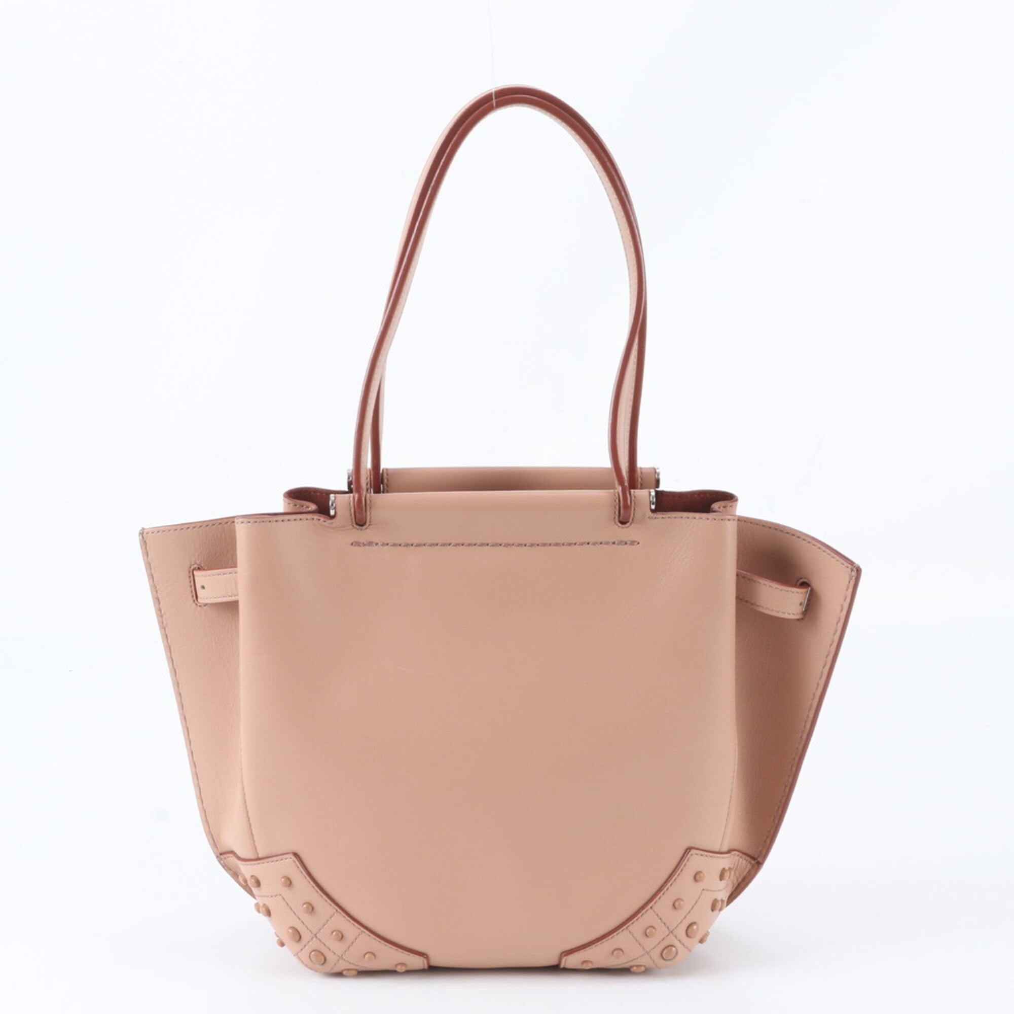 Tod's Pink Leather Handbag Tote Bag (Pre-Owned)