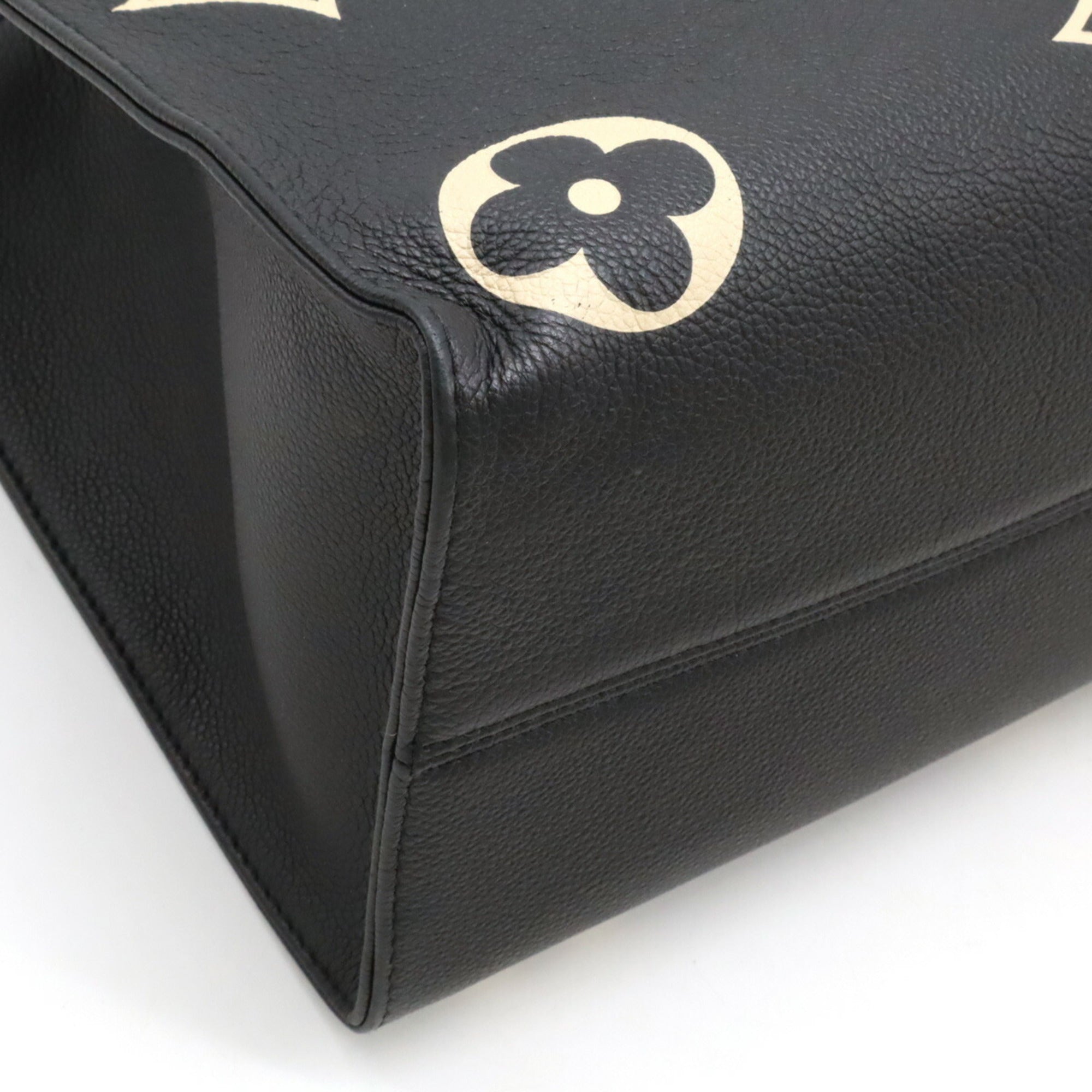 Louis Vuitton Beige Black Monogram Empreinte Handbag Tote Bag (Pre-Owned)