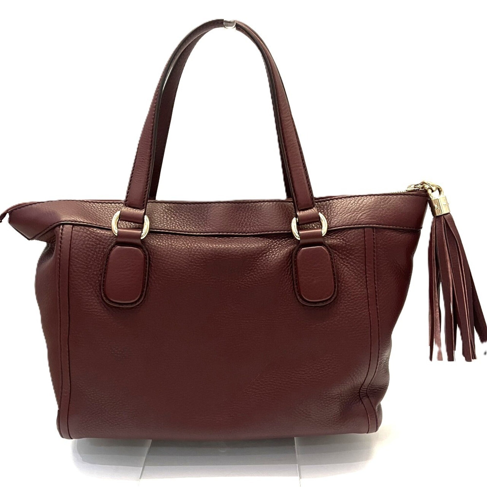 Gucci Soho Bordeaux Leather Tote Bag (Pre-Owned)
