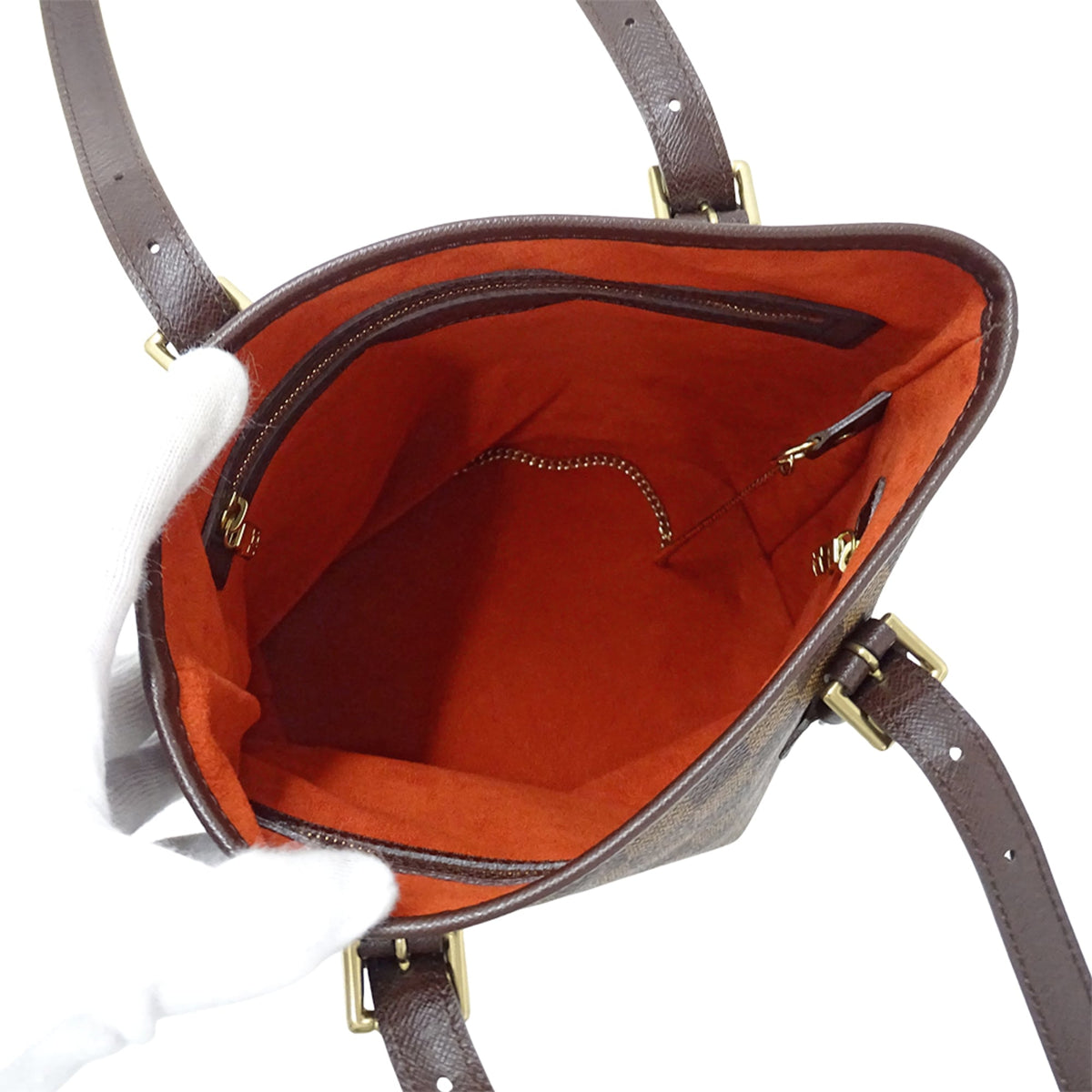 Louis Vuitton Brown Damier Canvas Galle Damier Canvas Handbag Tote Bag (Pre-Owned)