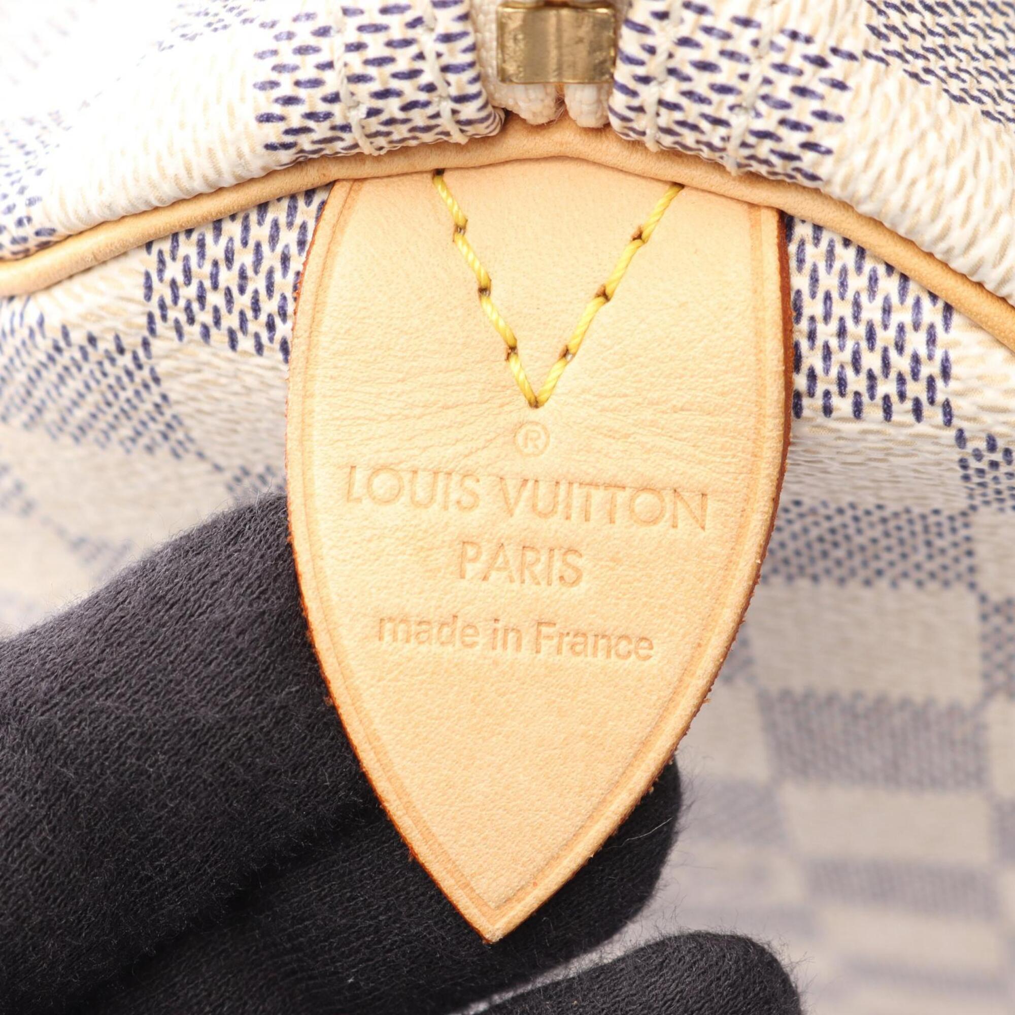 Louis Vuitton White Pvc Coated Canvas Leather Handbag (Pre-Owned)