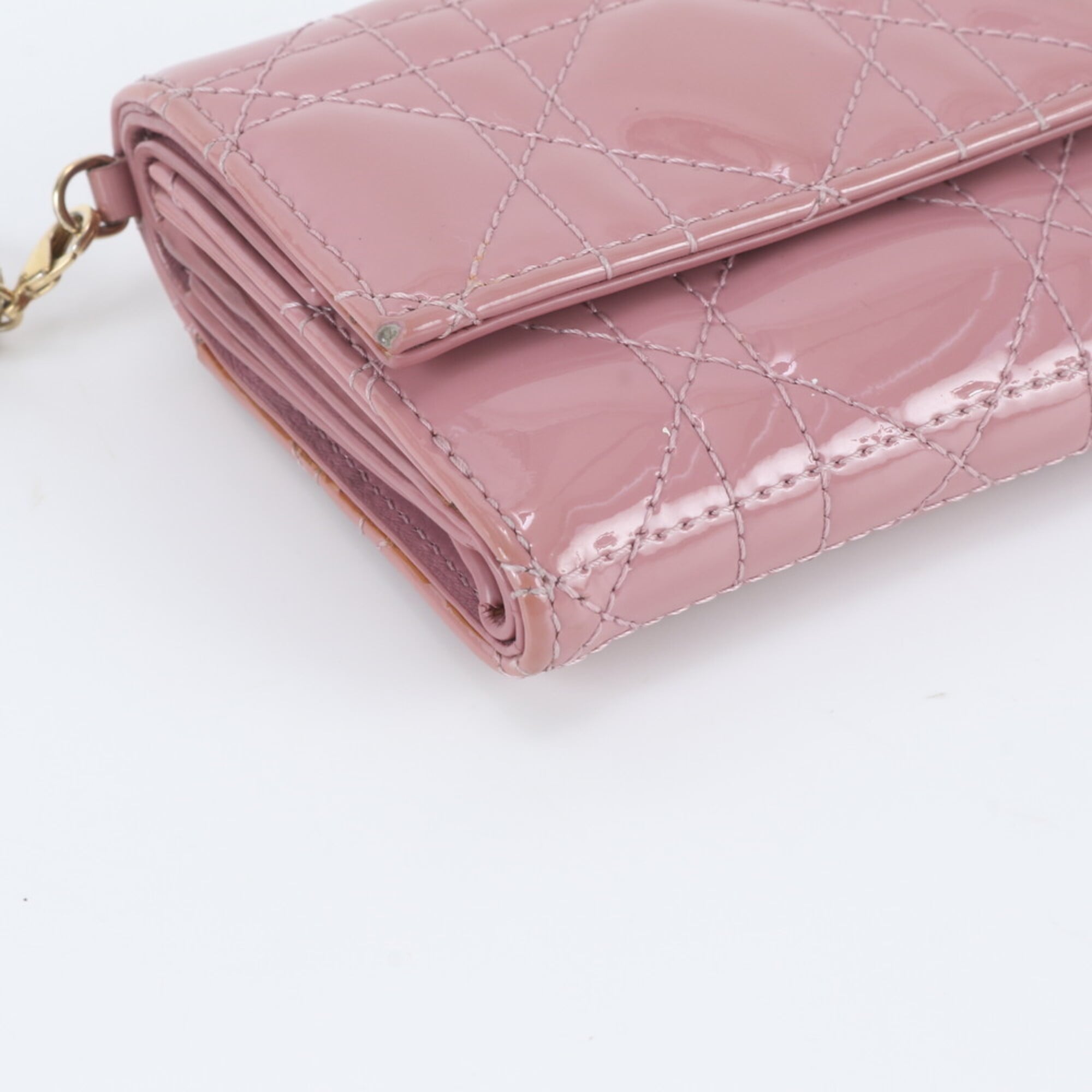 Christian Dior Pink Leather Wallet (Tri-Fold) (Pre-Owned)
