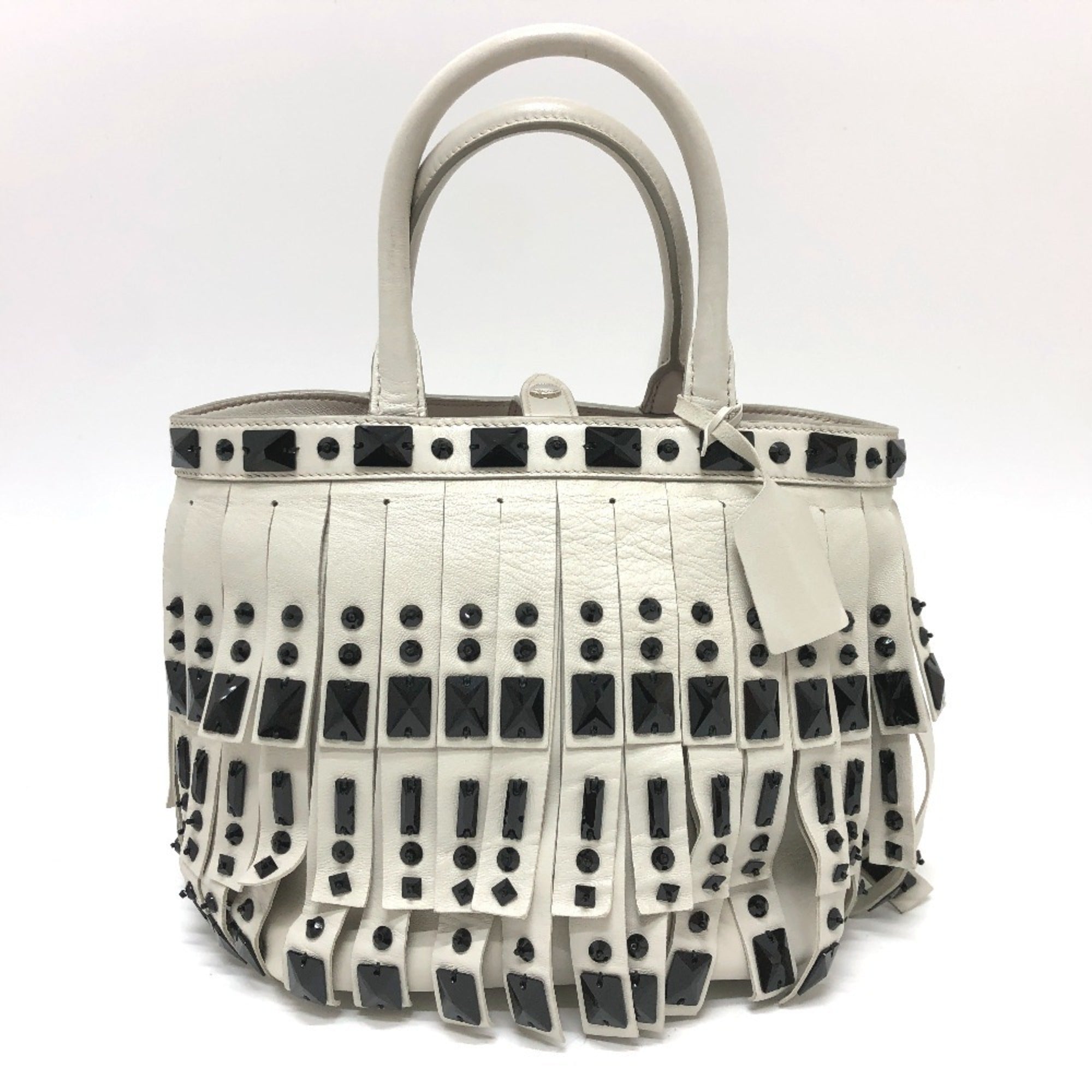 Prada White Leather Handbag (Pre-Owned)