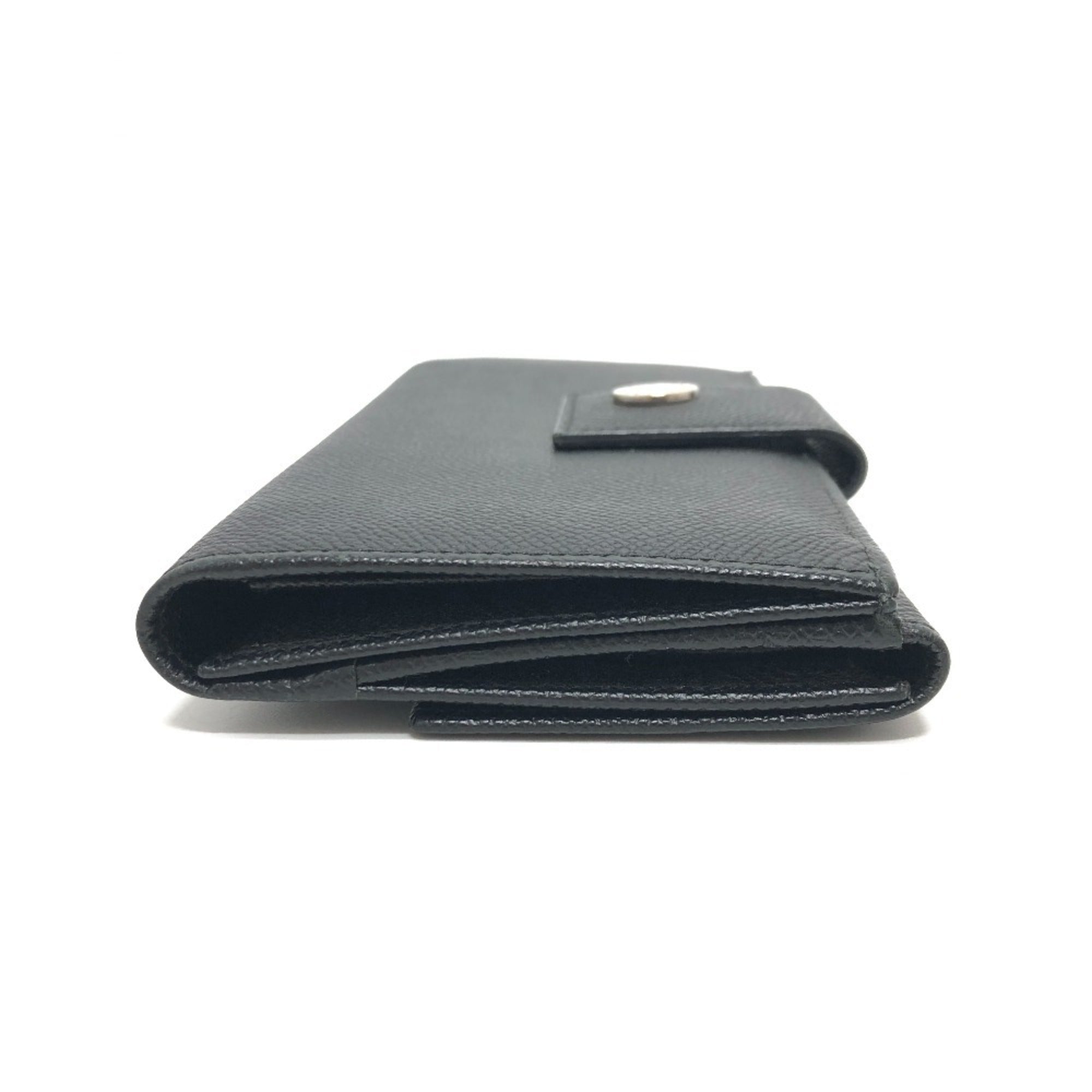 Bvlgari Black Leather Long Wallet (Bi-Fold) (Pre-Owned)