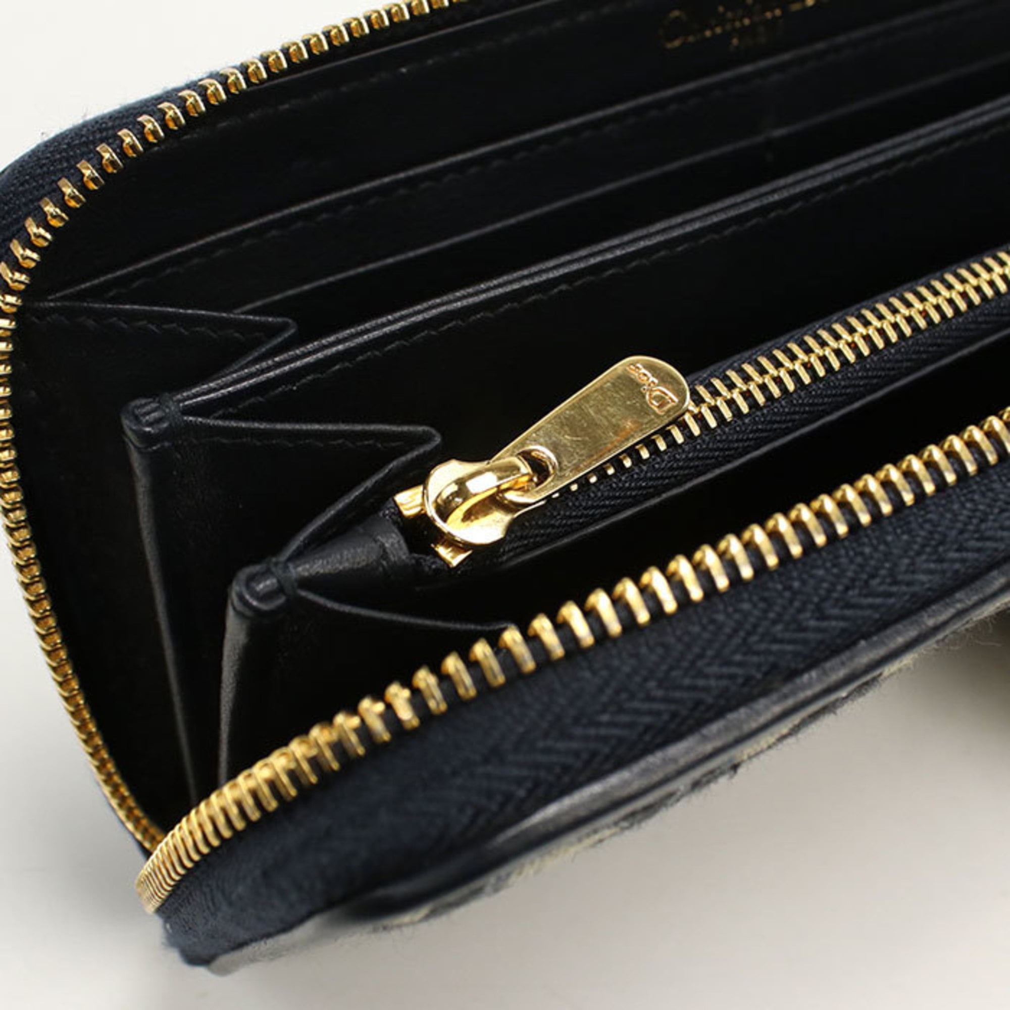 Christian Dior Navy Long Wallet (Bi-Fold) (Pre-Owned)