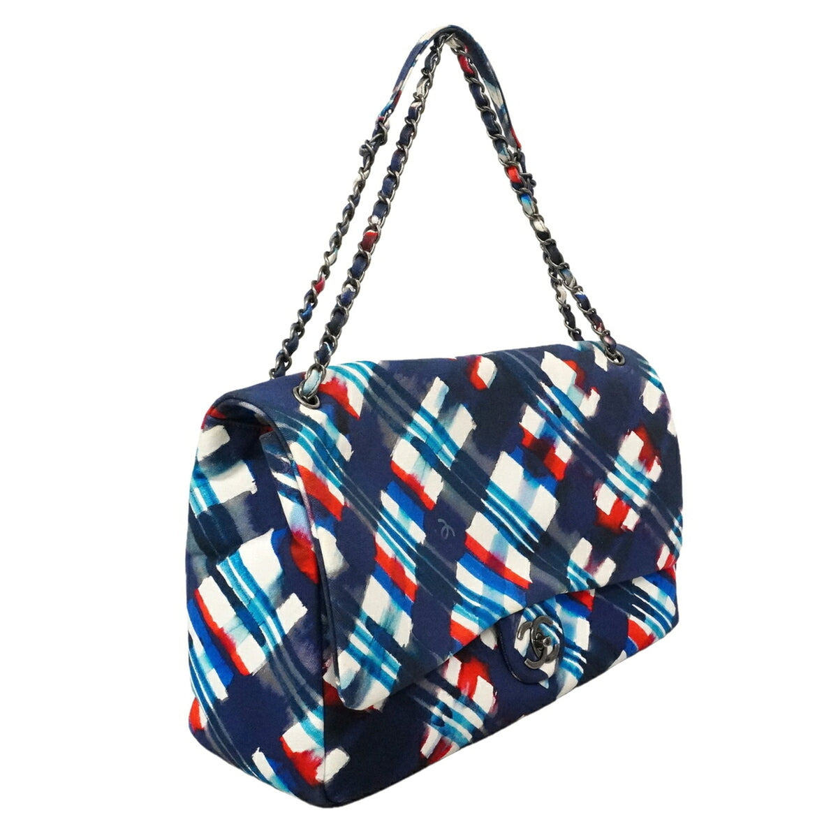 Chanel Blue Canvas Shoulder Bag (Pre-Owned)