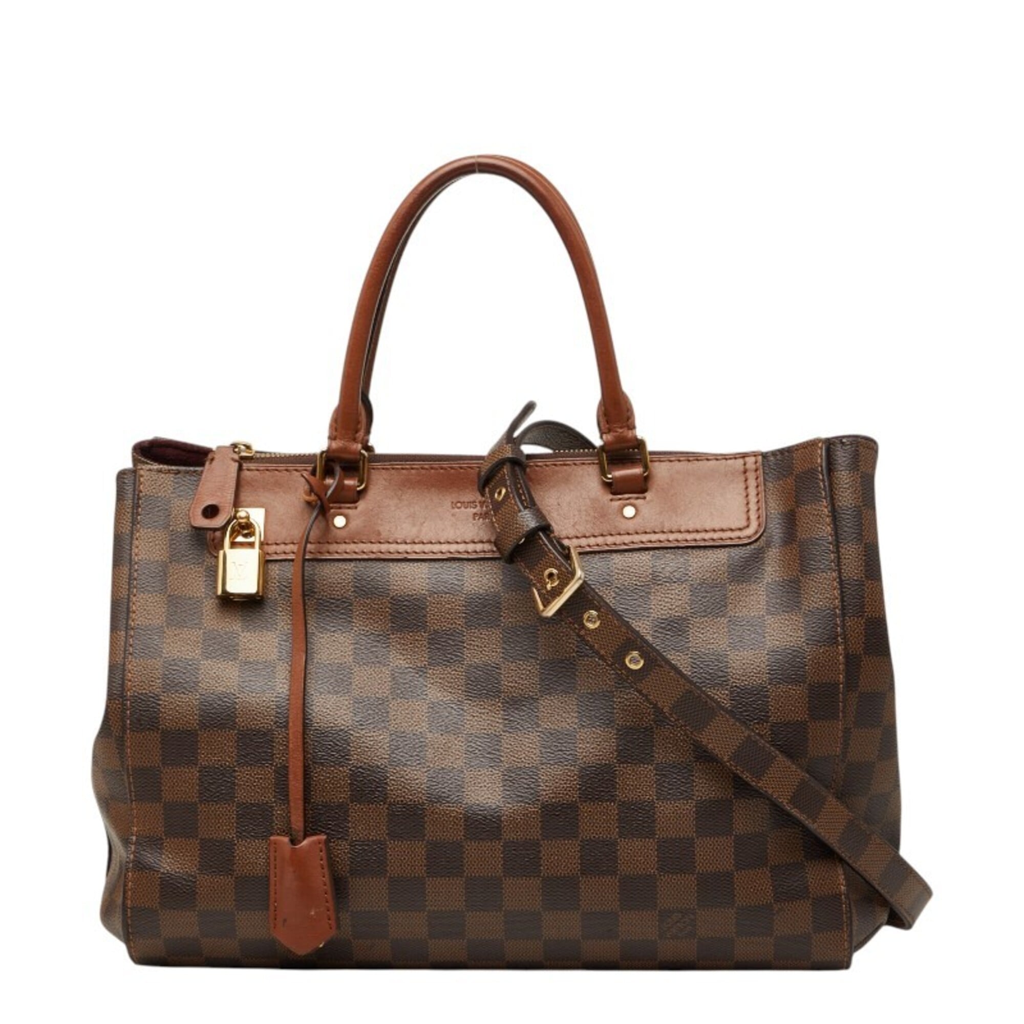 Louis Vuitton Brown Pvc Leather Handbag Shoulder Bag (Pre-Owned)