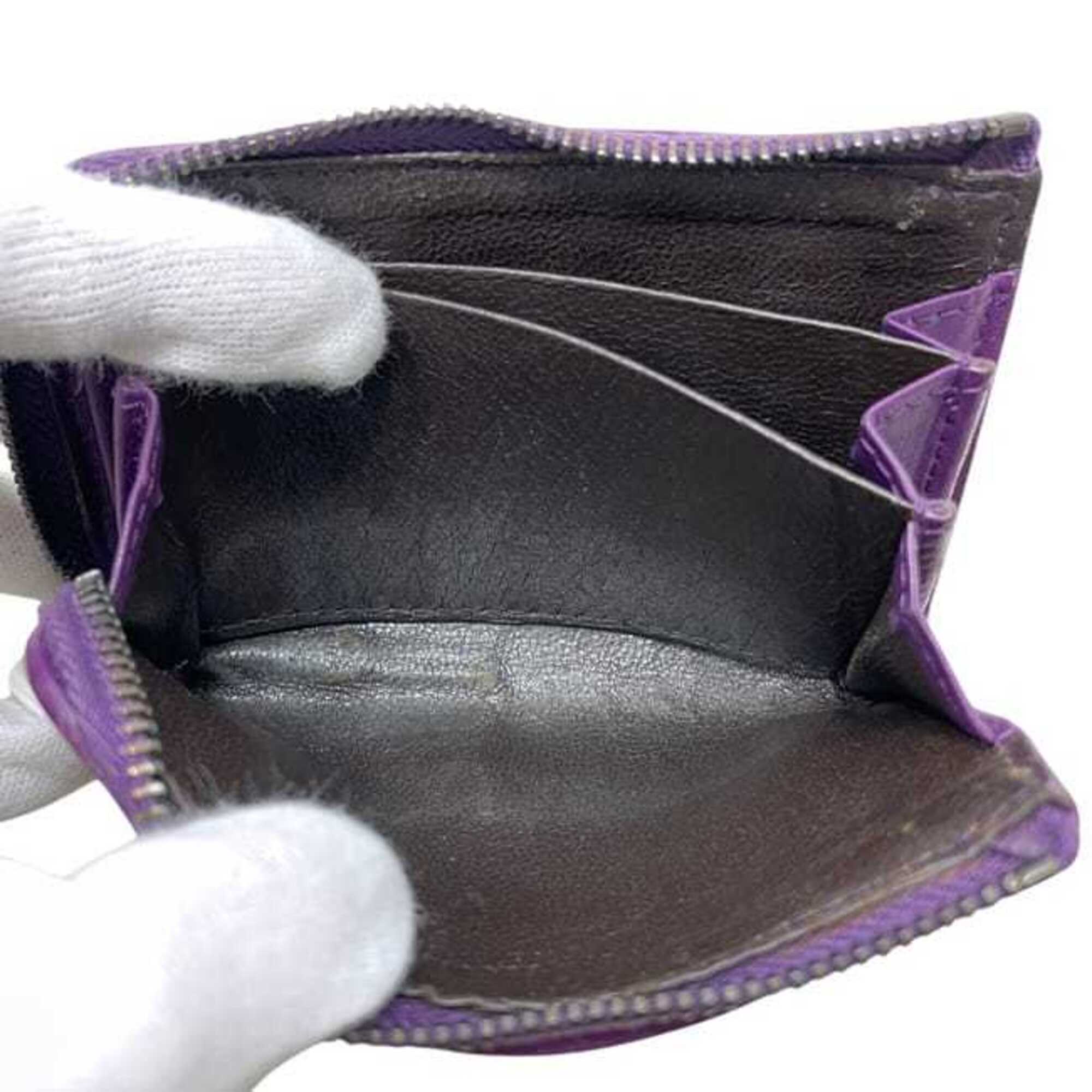 Bottega Veneta Purple Leather Coin Purse/Coin Case (Pre-Owned)
