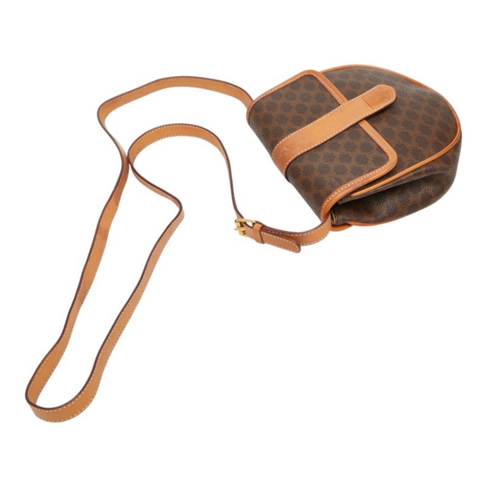 Celine Brown Pvc Leather Shoulder Bag (Pre-Owned)