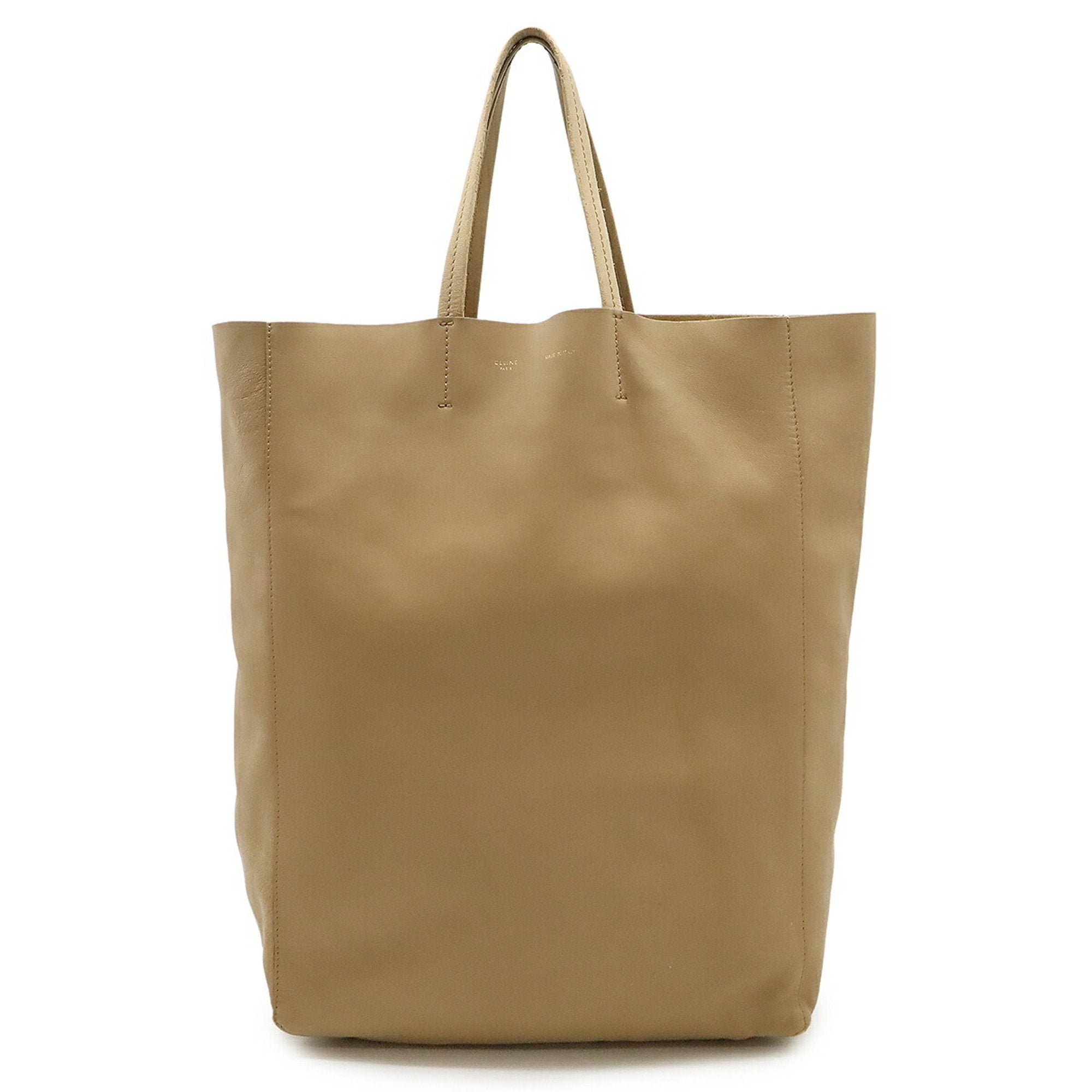Celine Beige Leather Shoulder Bag Tote Bag (Pre-Owned)